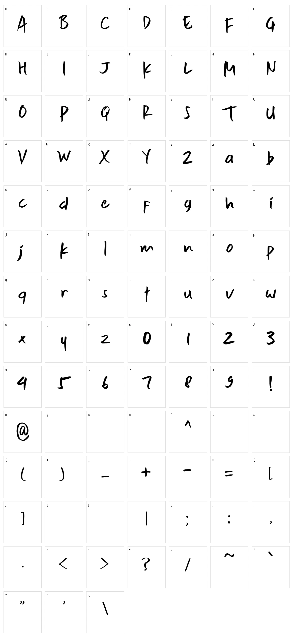 The Tourist Character Set