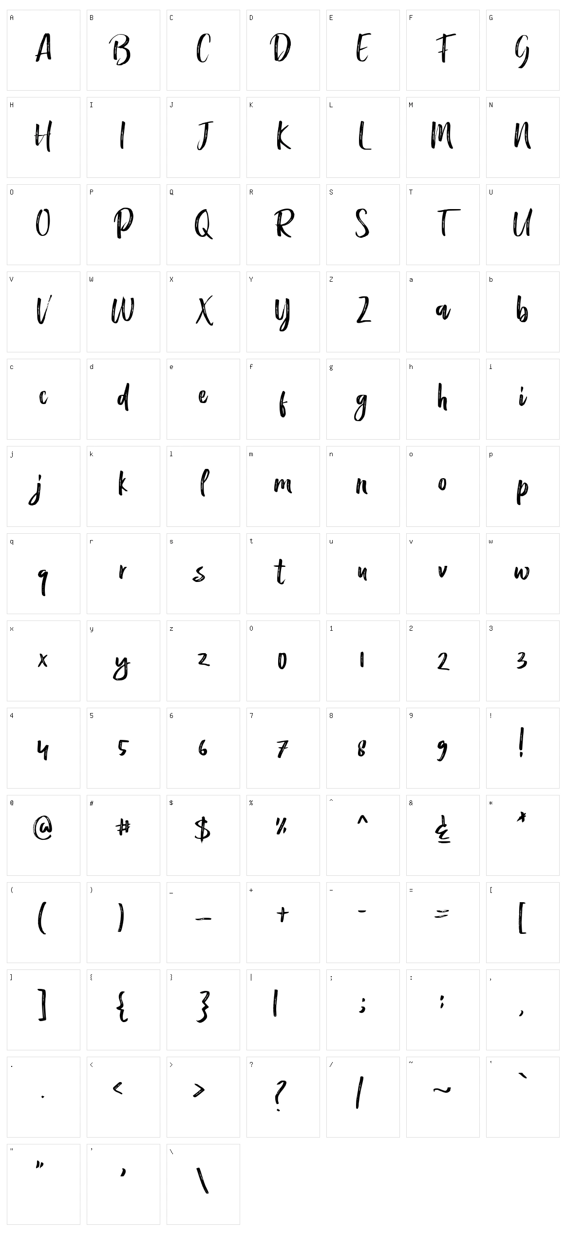 Beatley Character Set