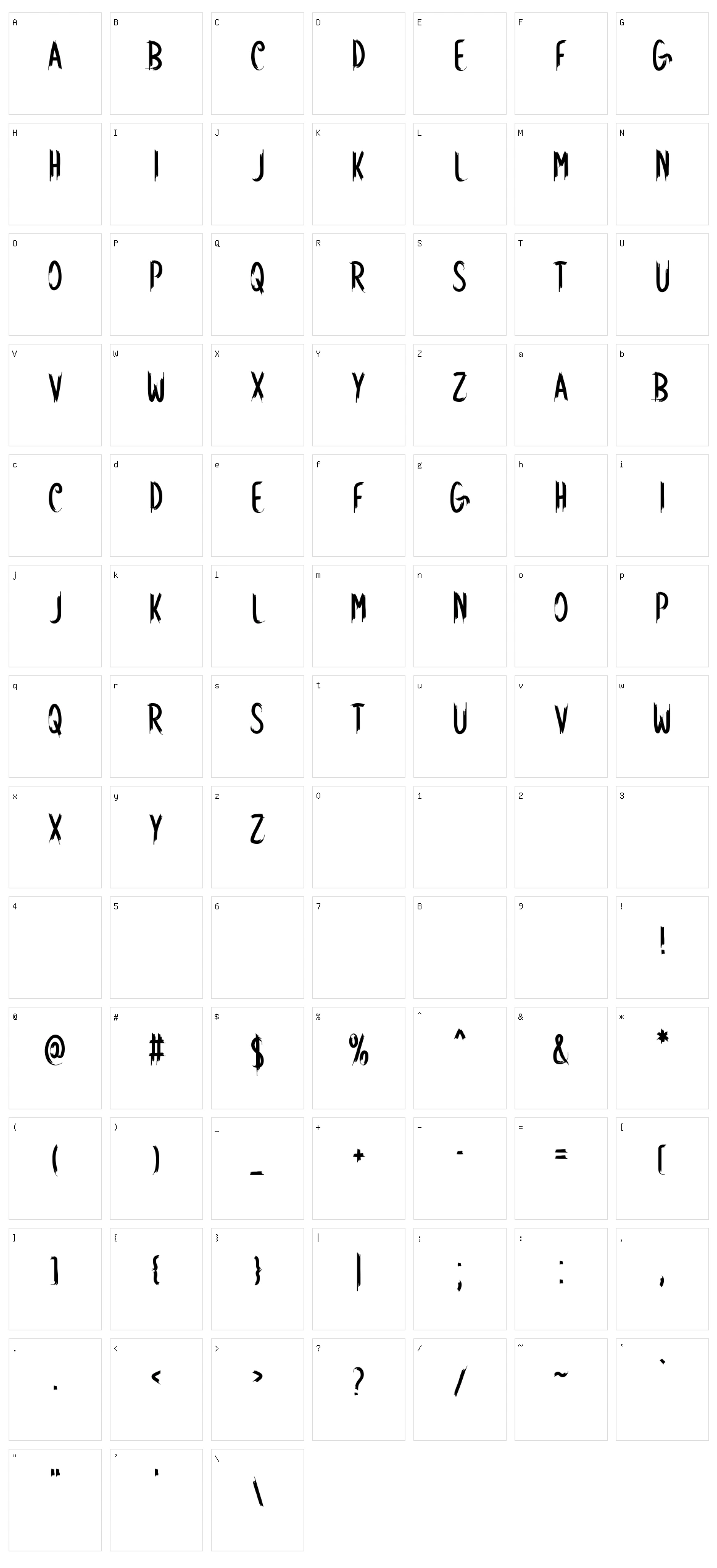 Rockwork Character Set