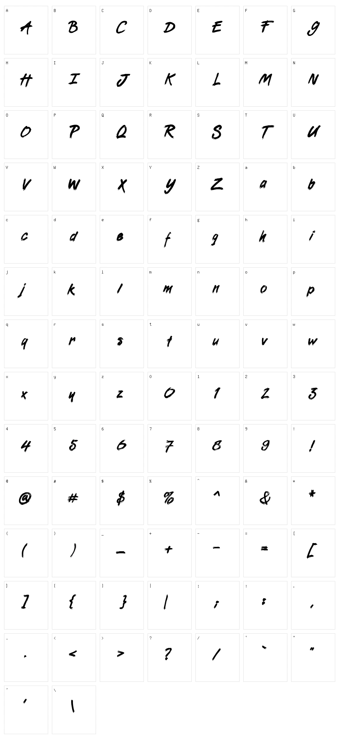 Boomboyah Character Set