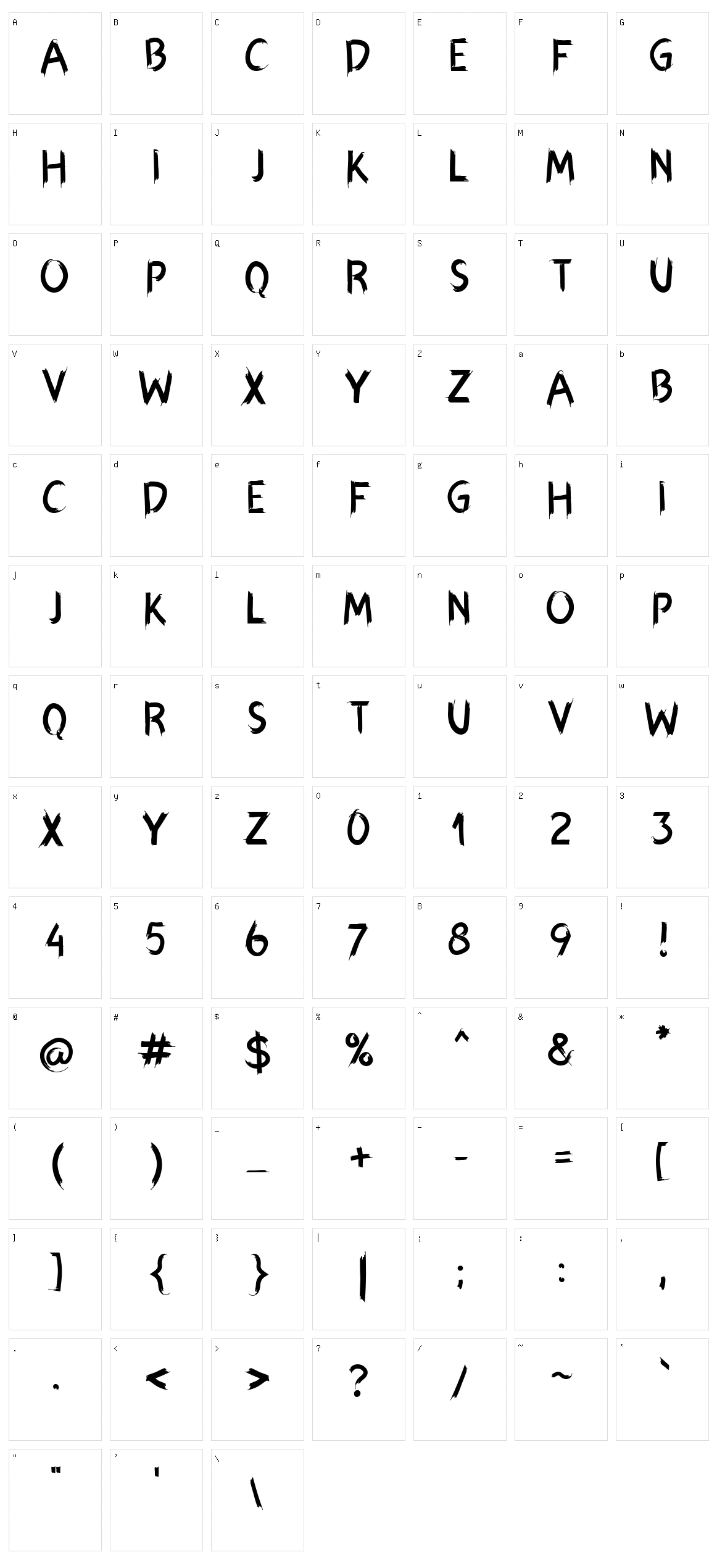 Hexen Character Set