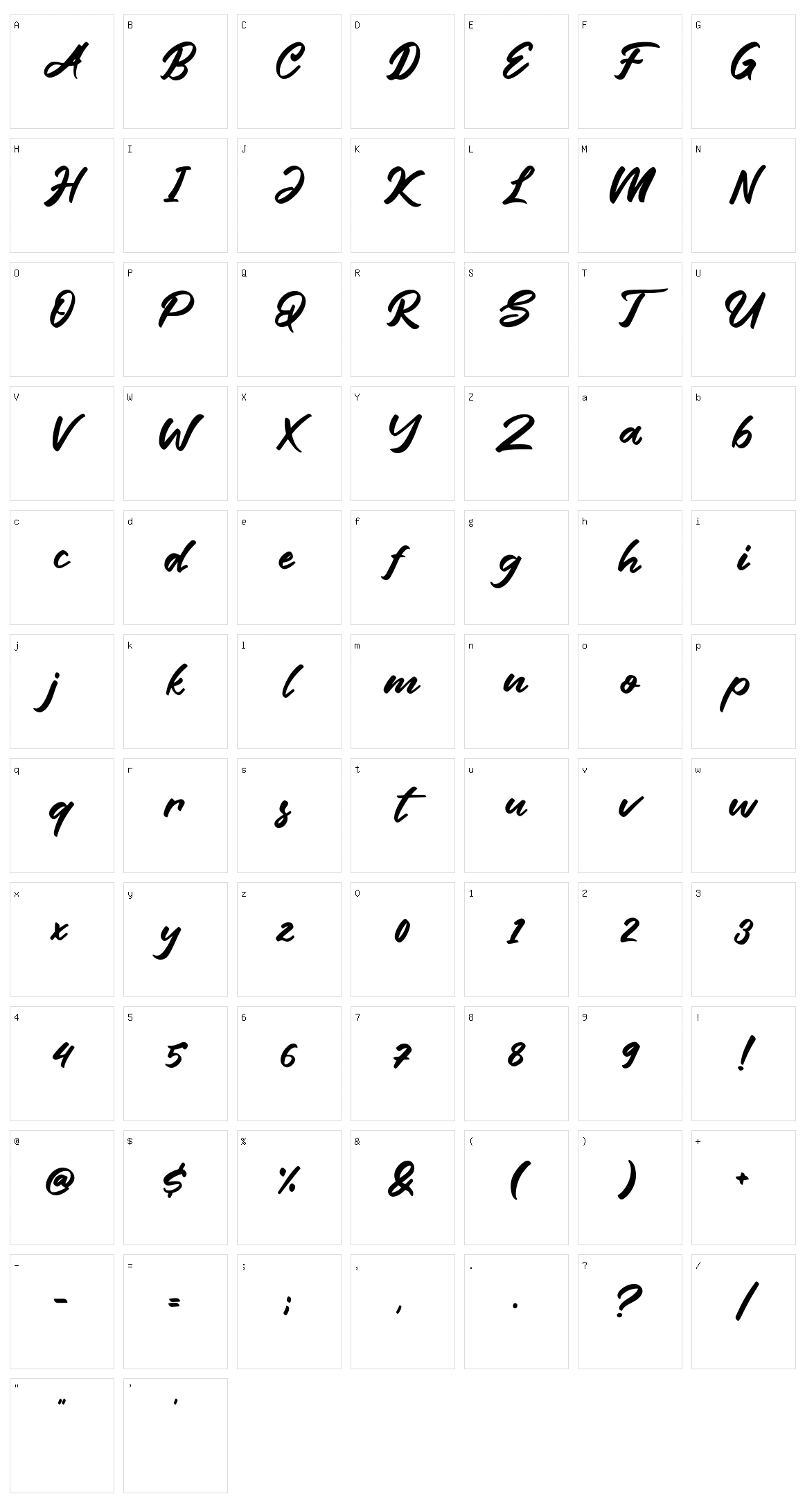 Friend Write Character Set