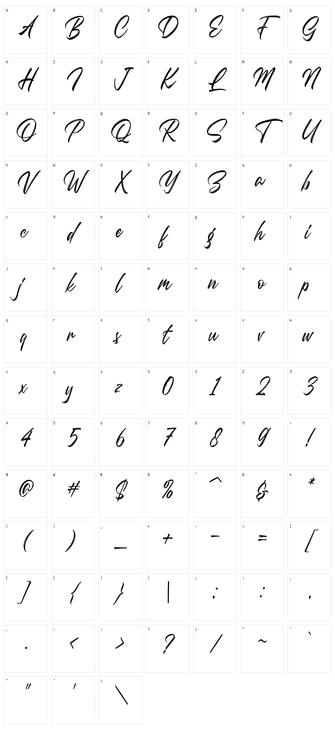 Questario Character Set