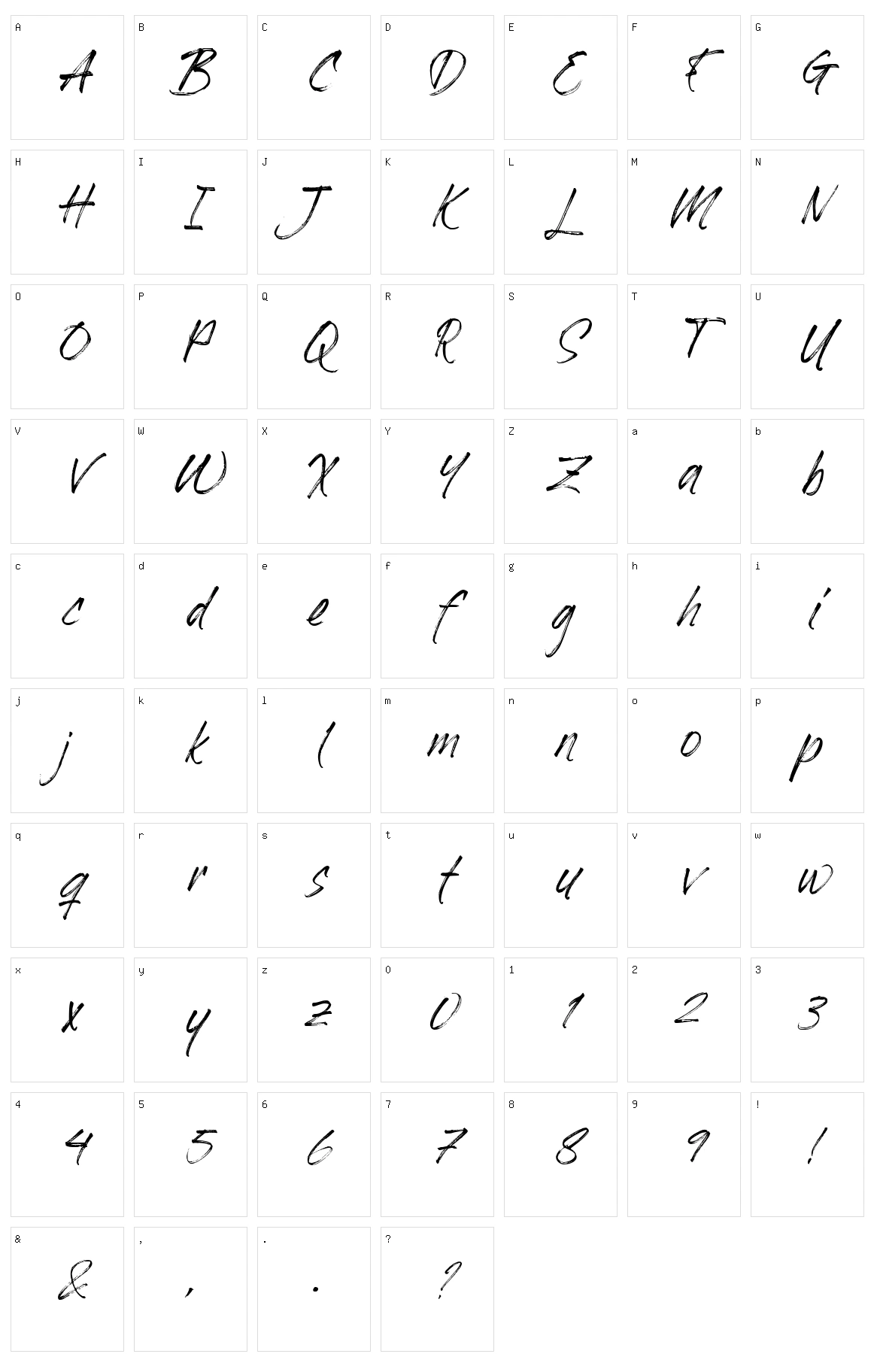 Dafiati Character Set