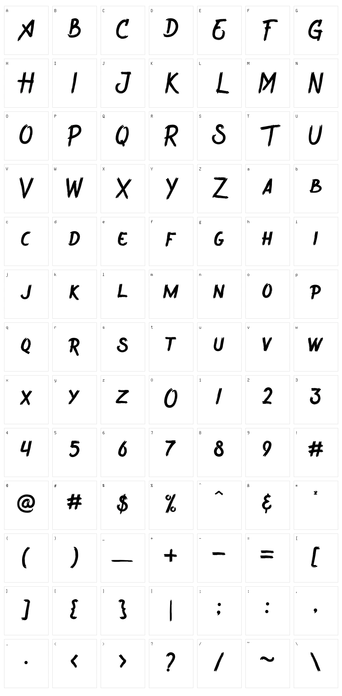 Wreckout Character Set