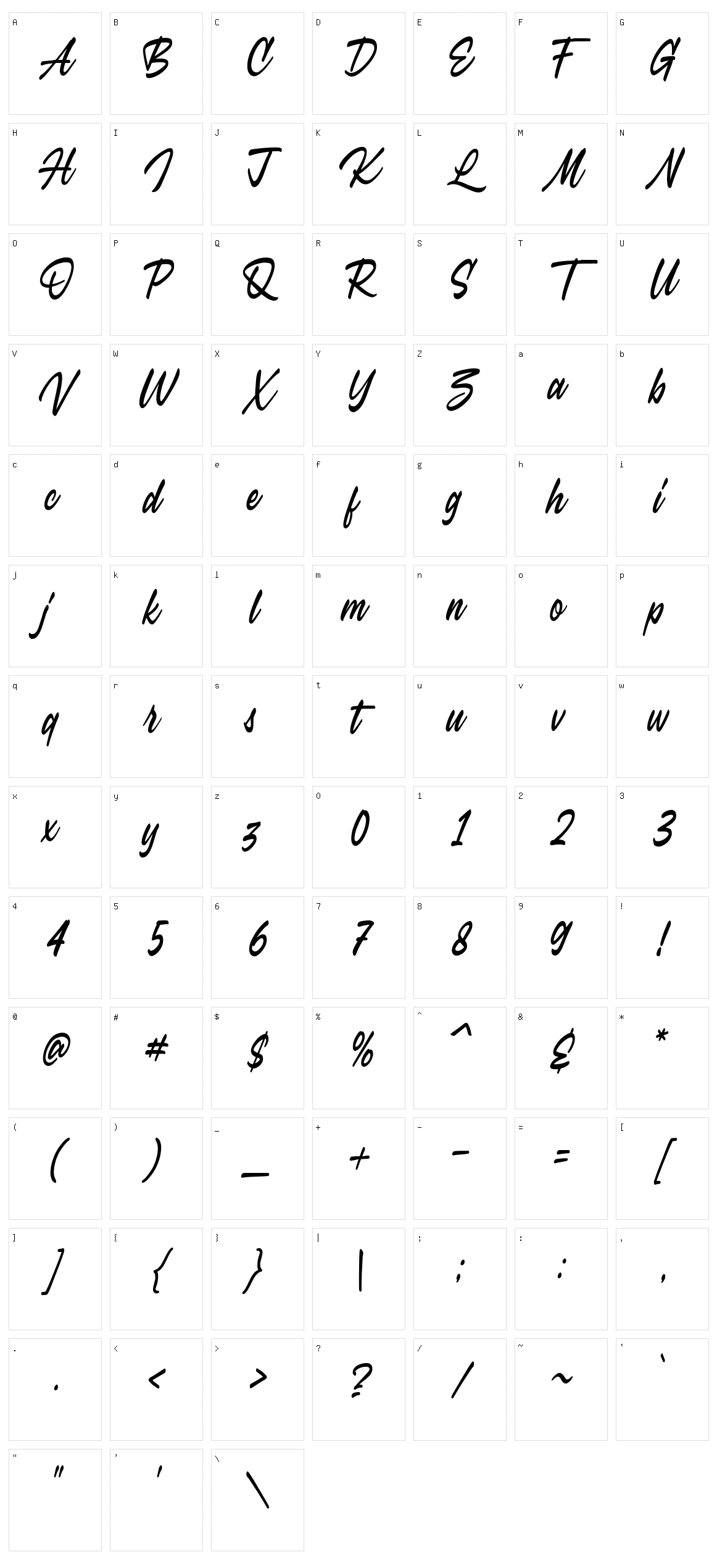 Hayline Character Set