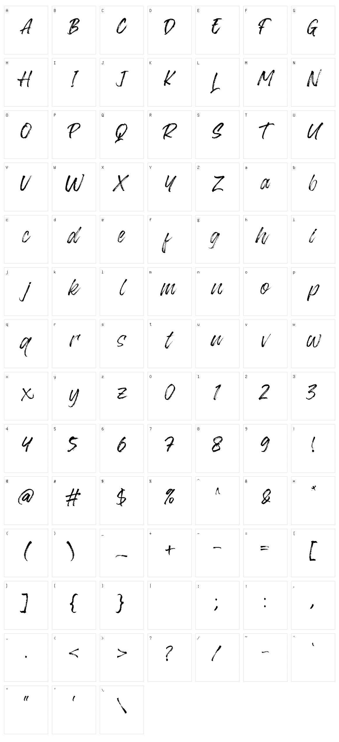 Blackway Brush Character Set
