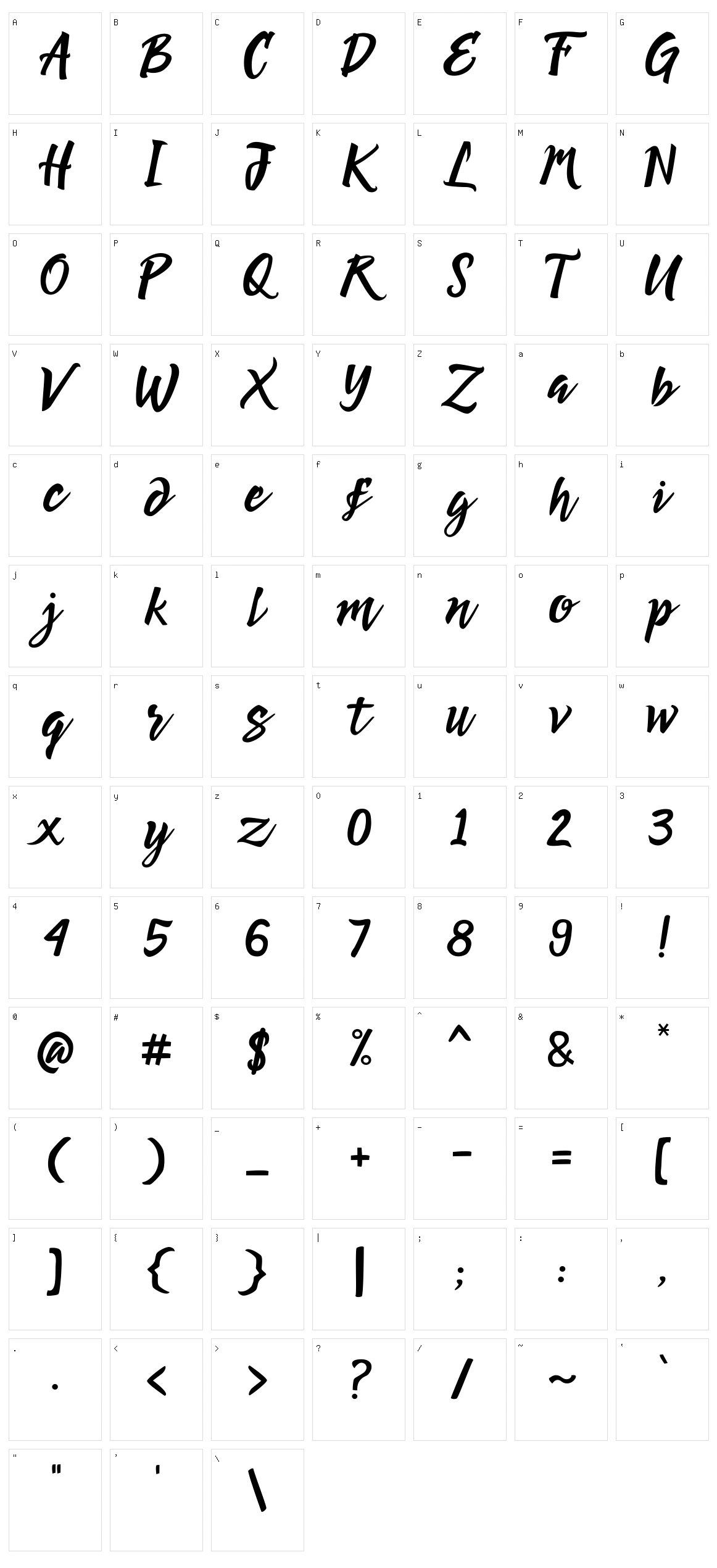 Redmirable Character Set