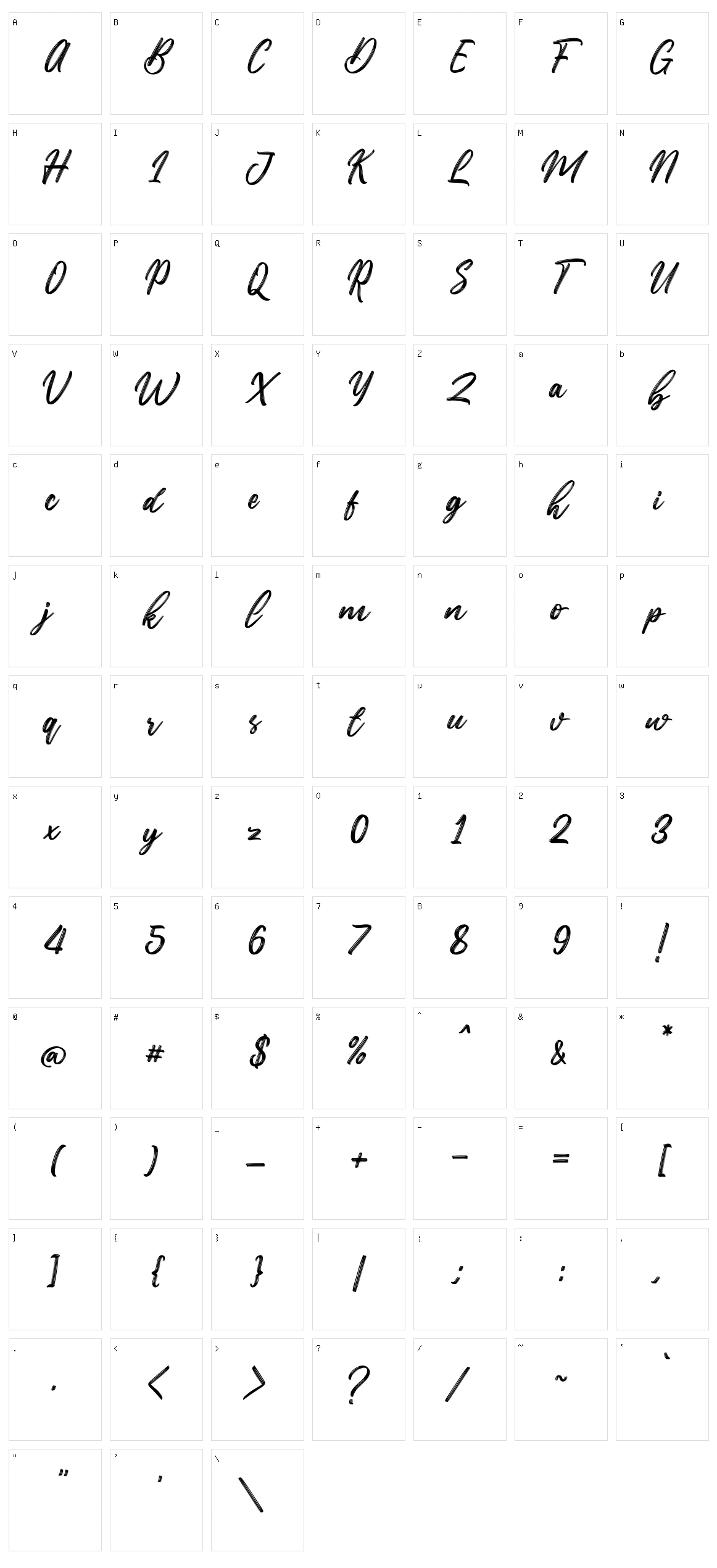 Thanthen Character Set