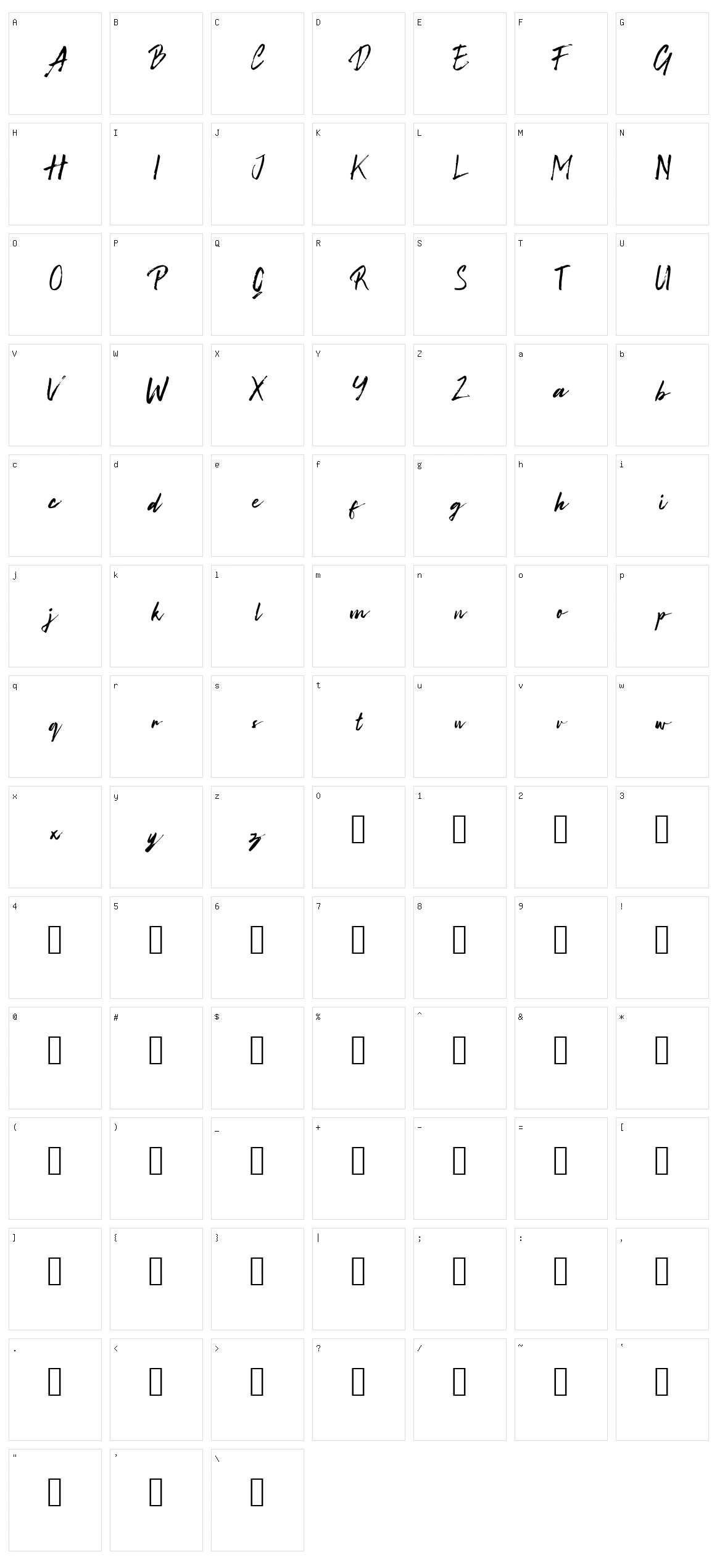 Polarika Character Set