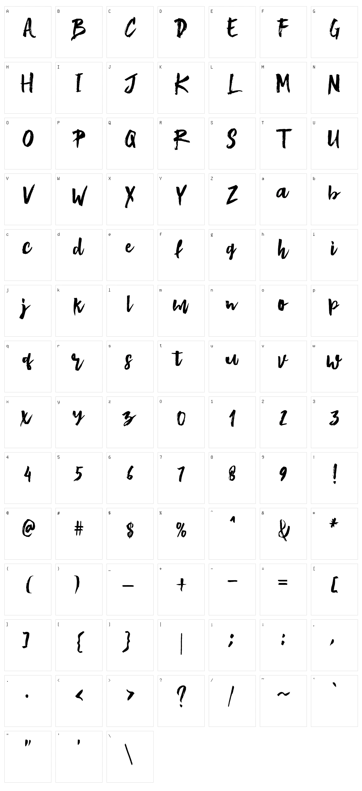 Bluesky Character Set