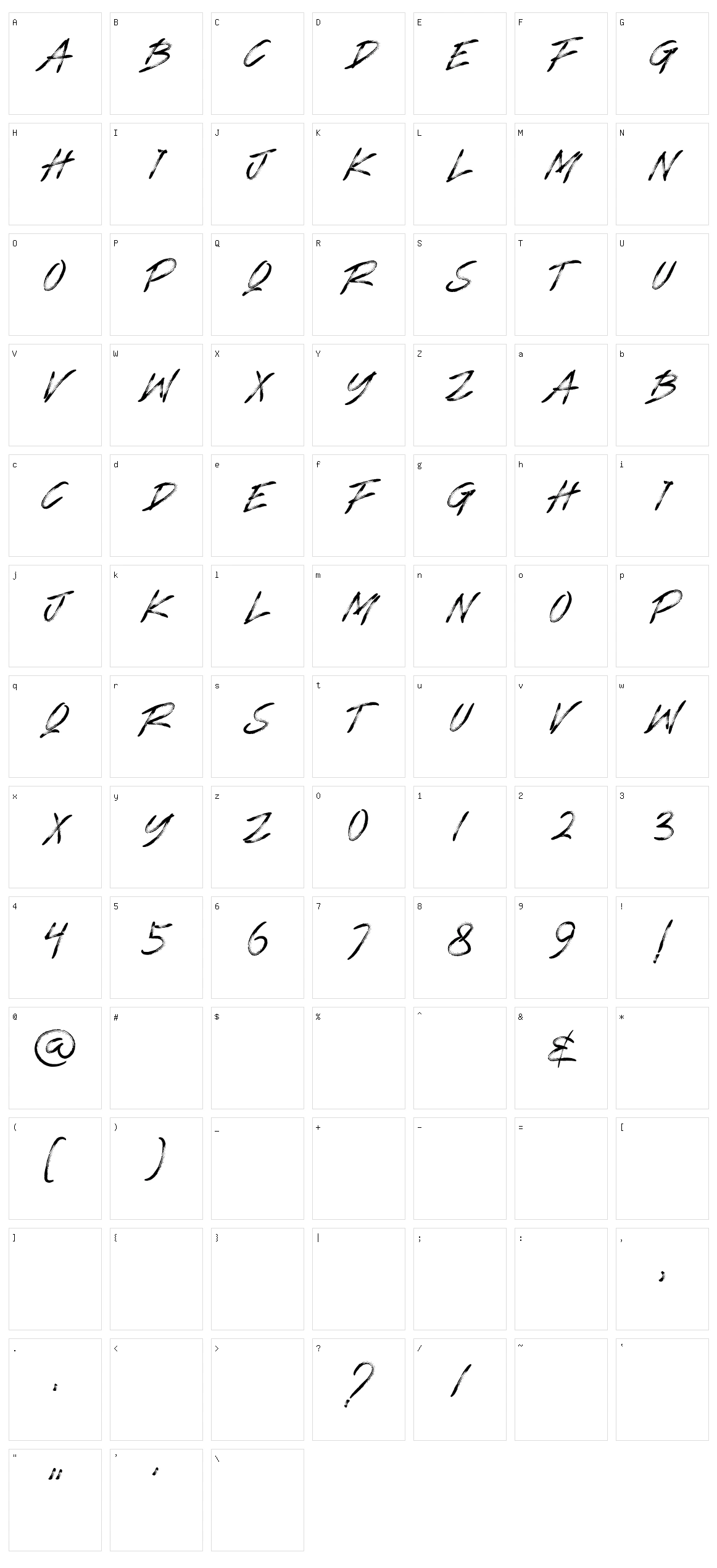 Ernesto Character Set
