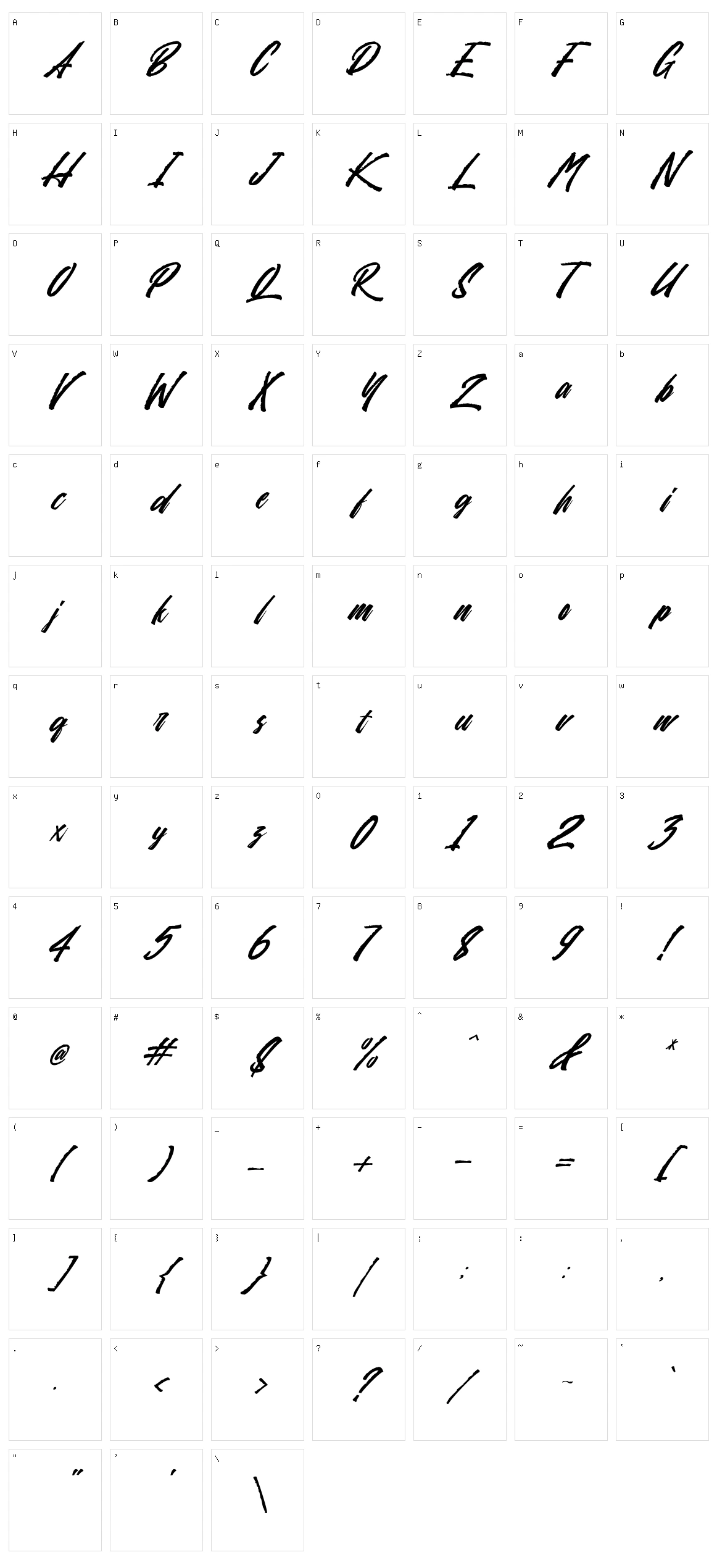 Sansha Character Set