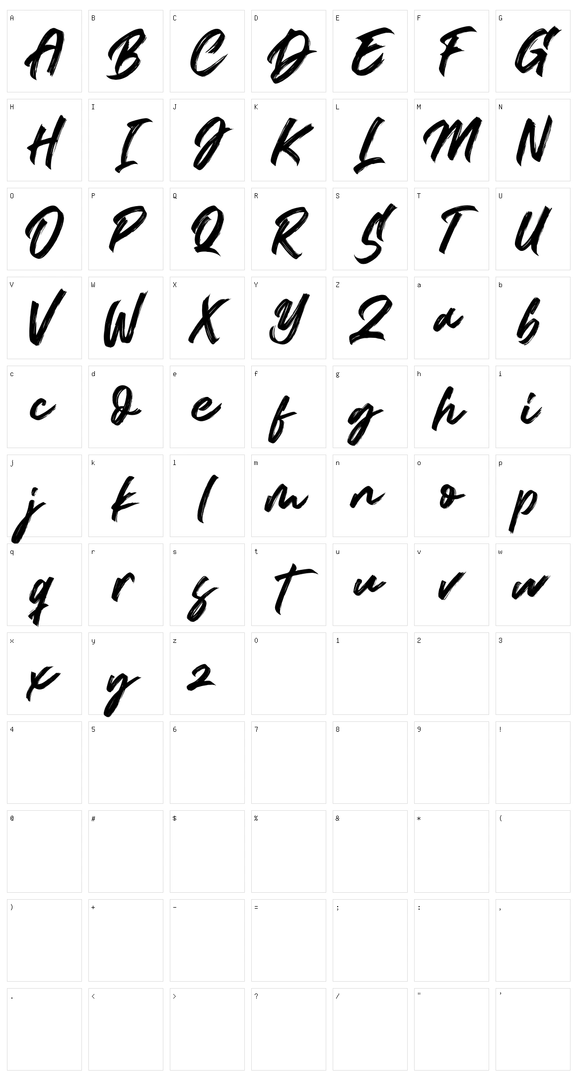 Rightside Character Set