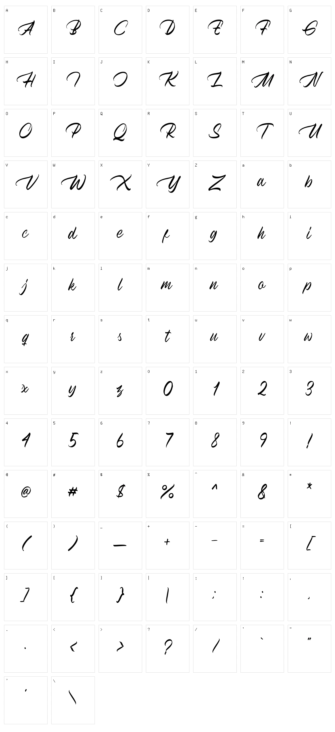 Holystone Character Set