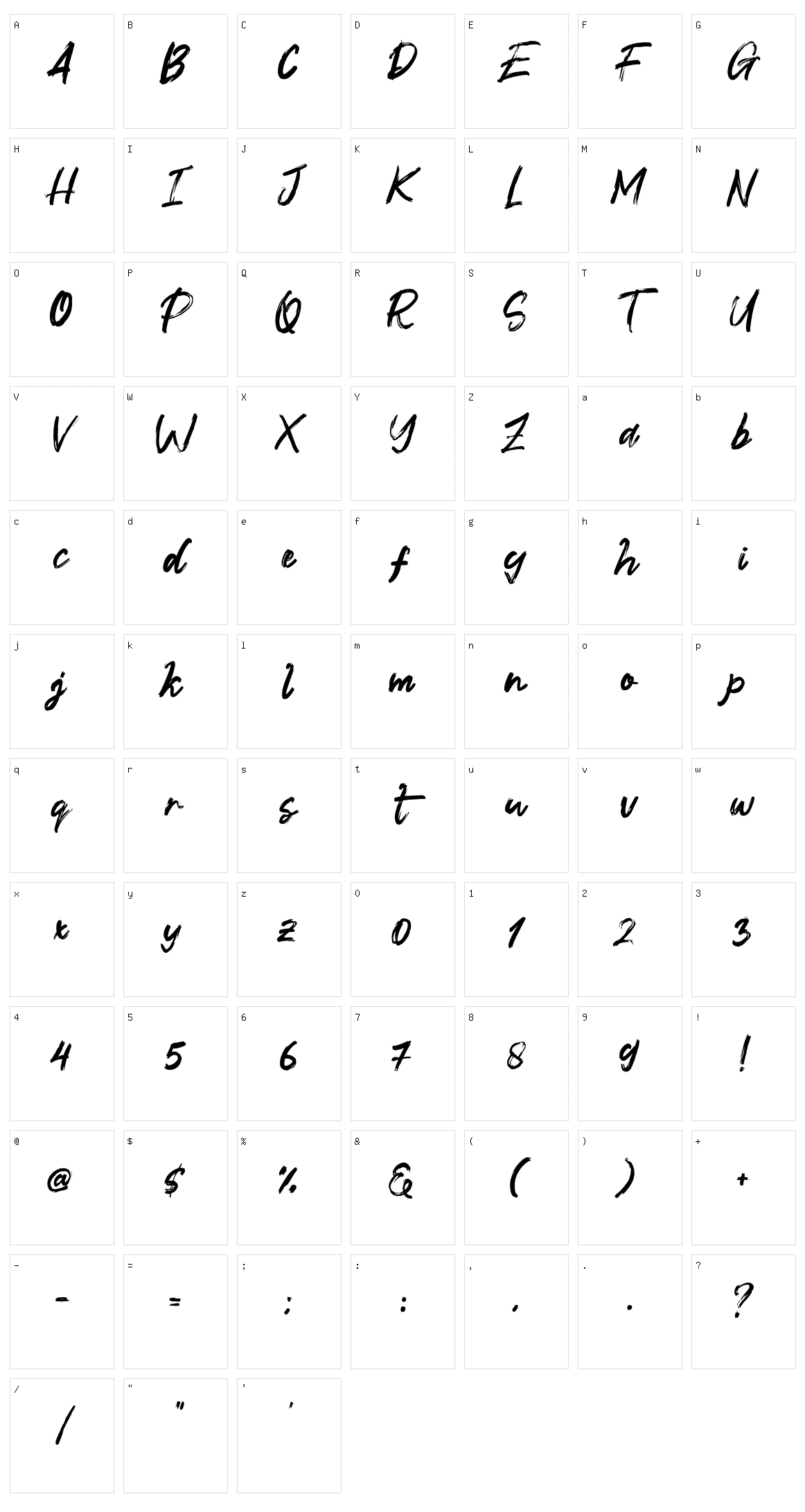Fontix Character Set