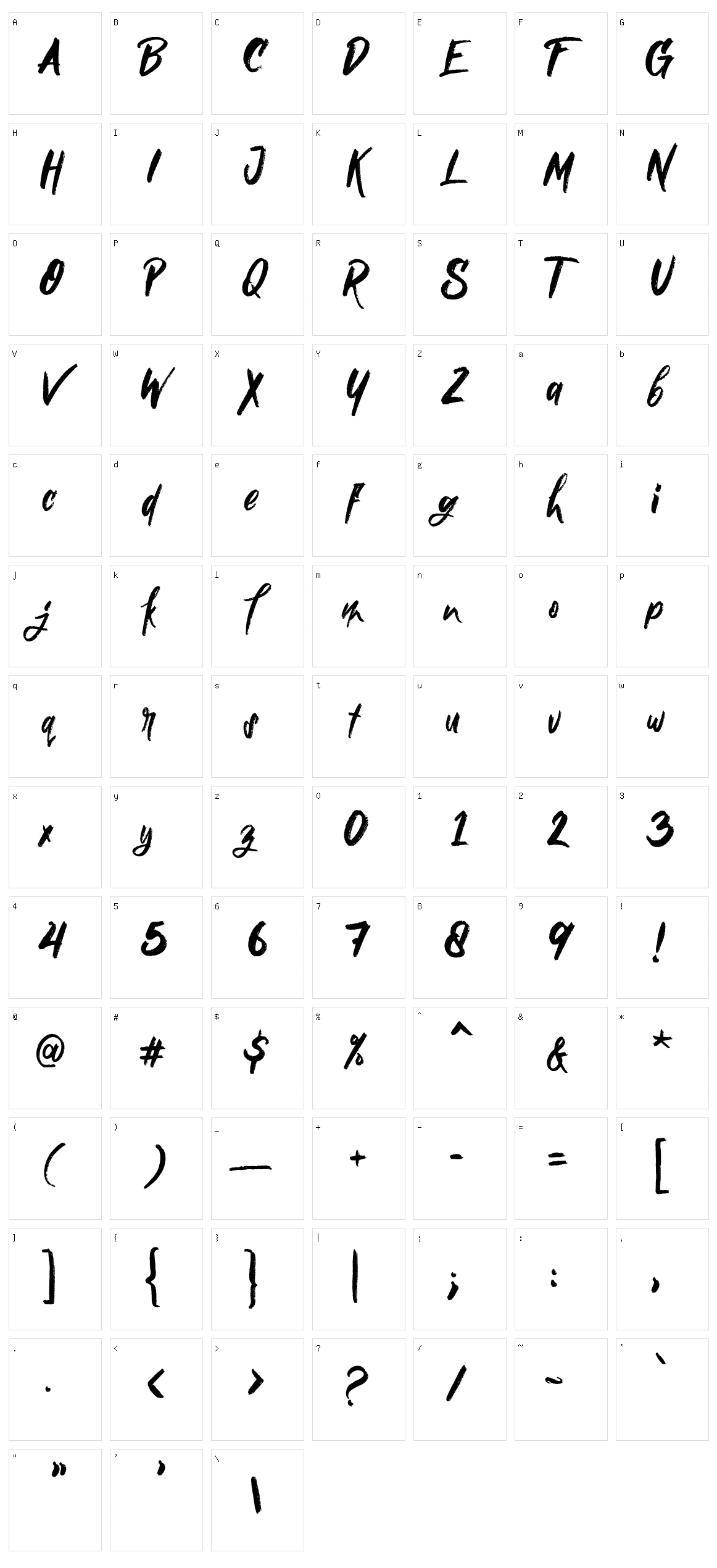 Nielsen Character Set