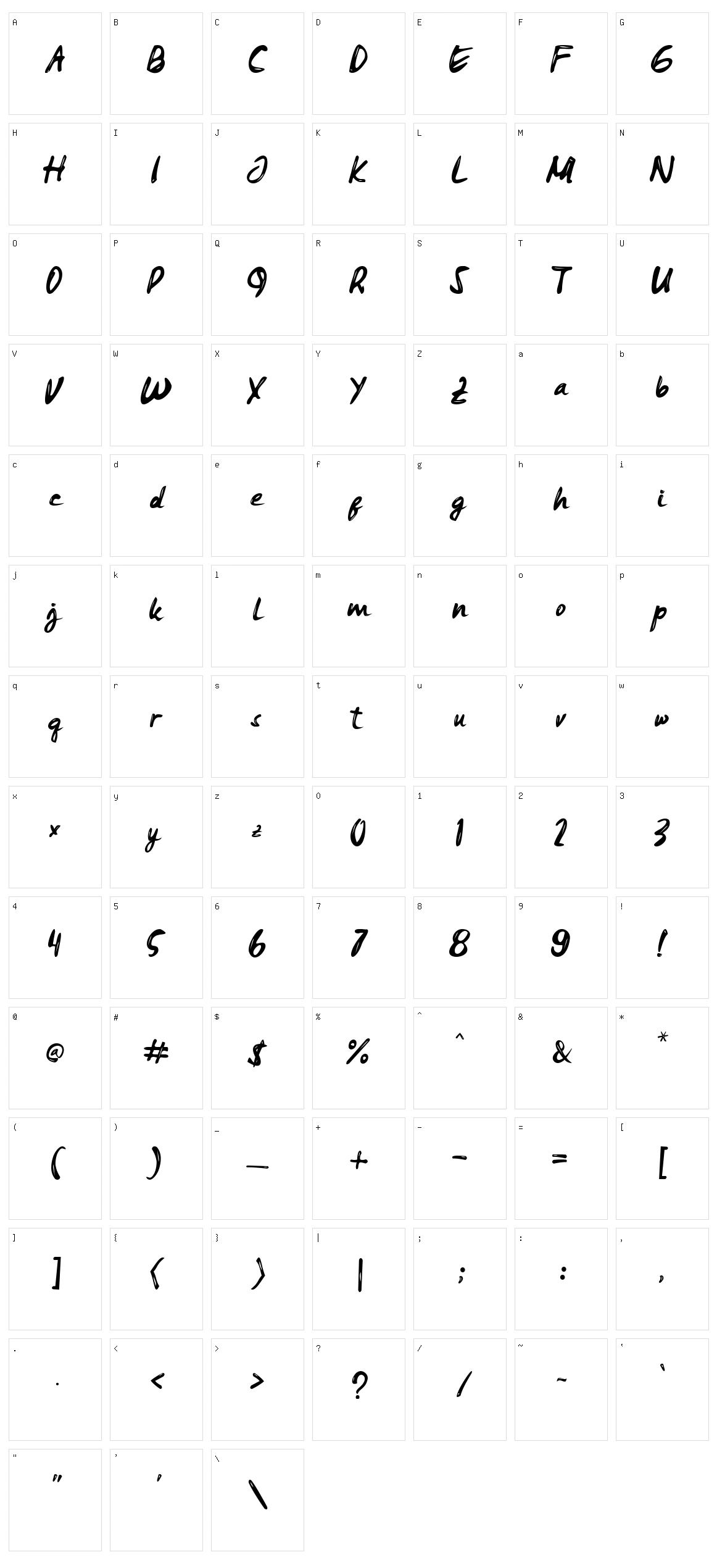 Jeullyta Character Set