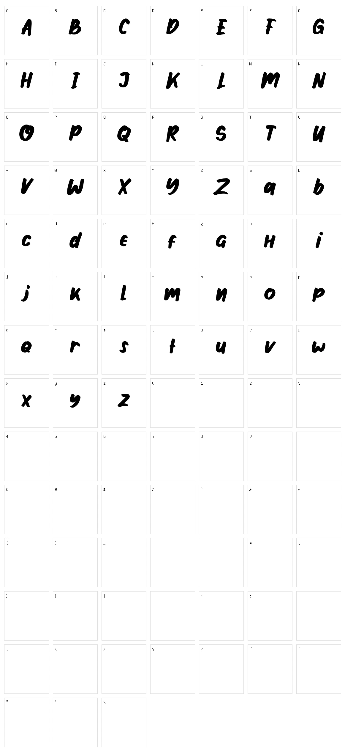Gibson Walsh Character Set
