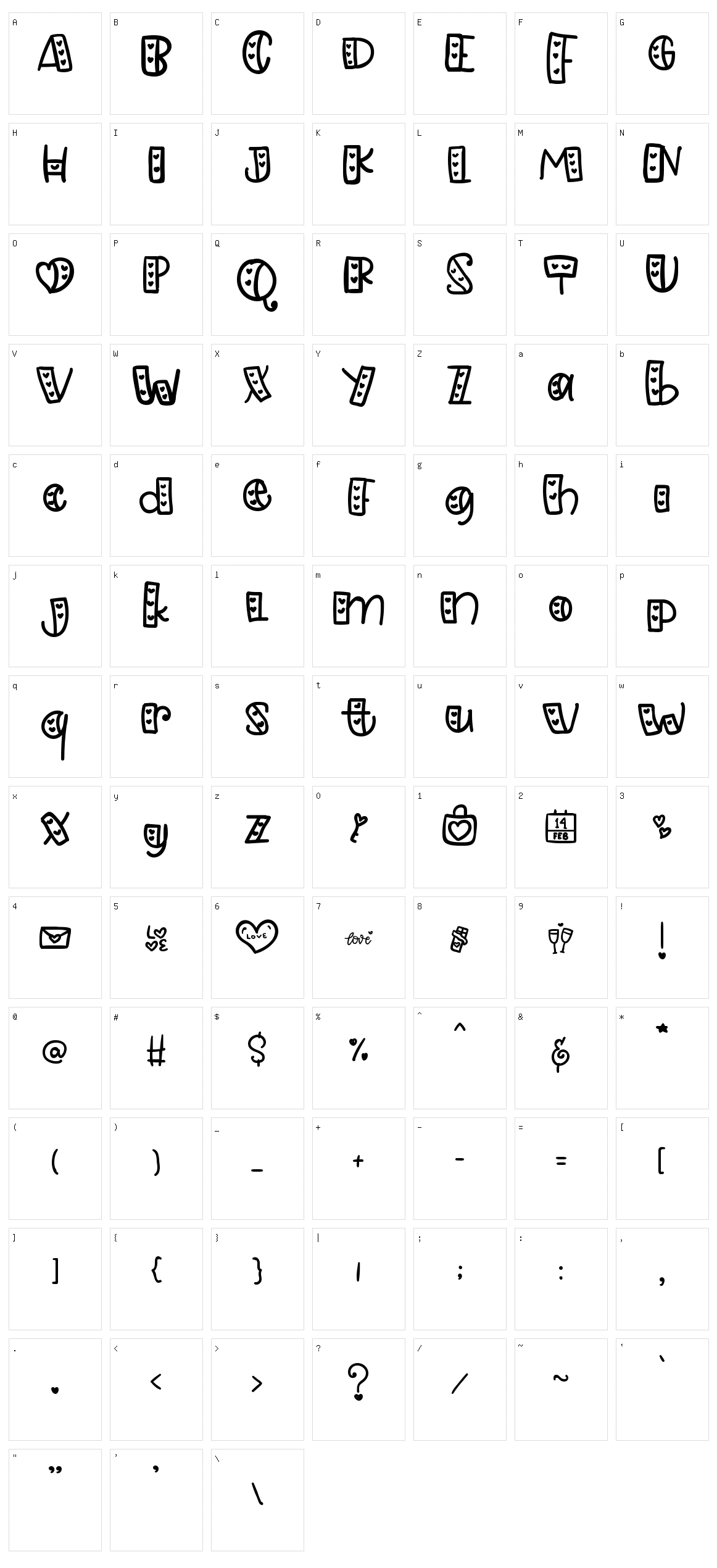 Lovely Character Set