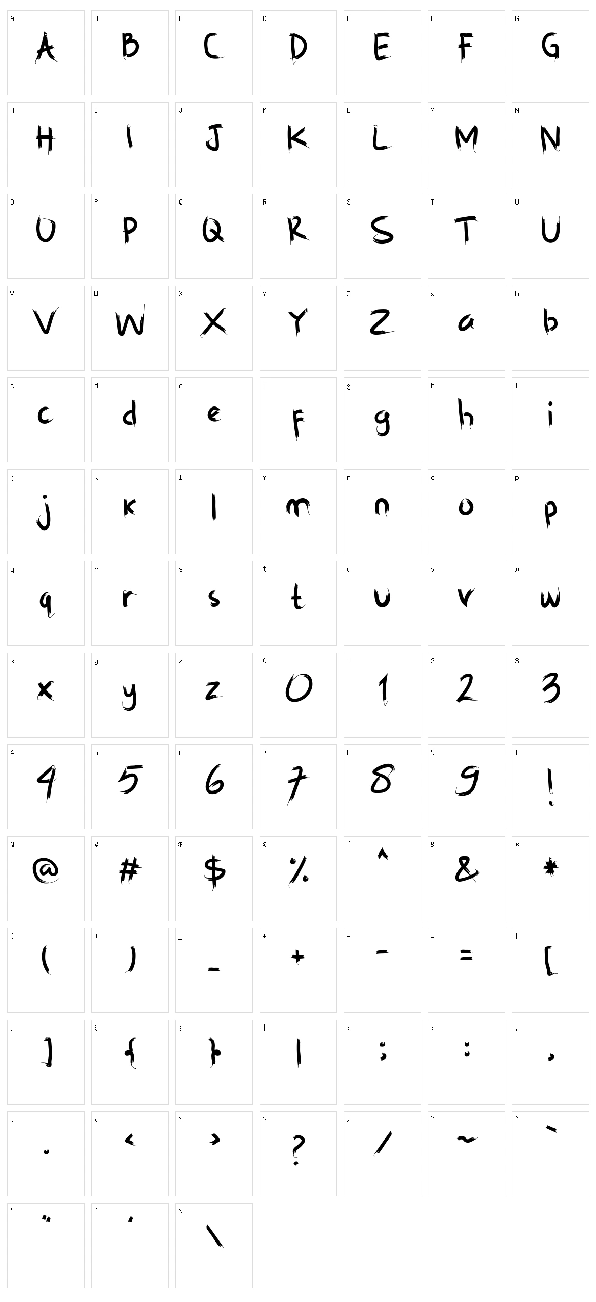 Hanabara Character Set