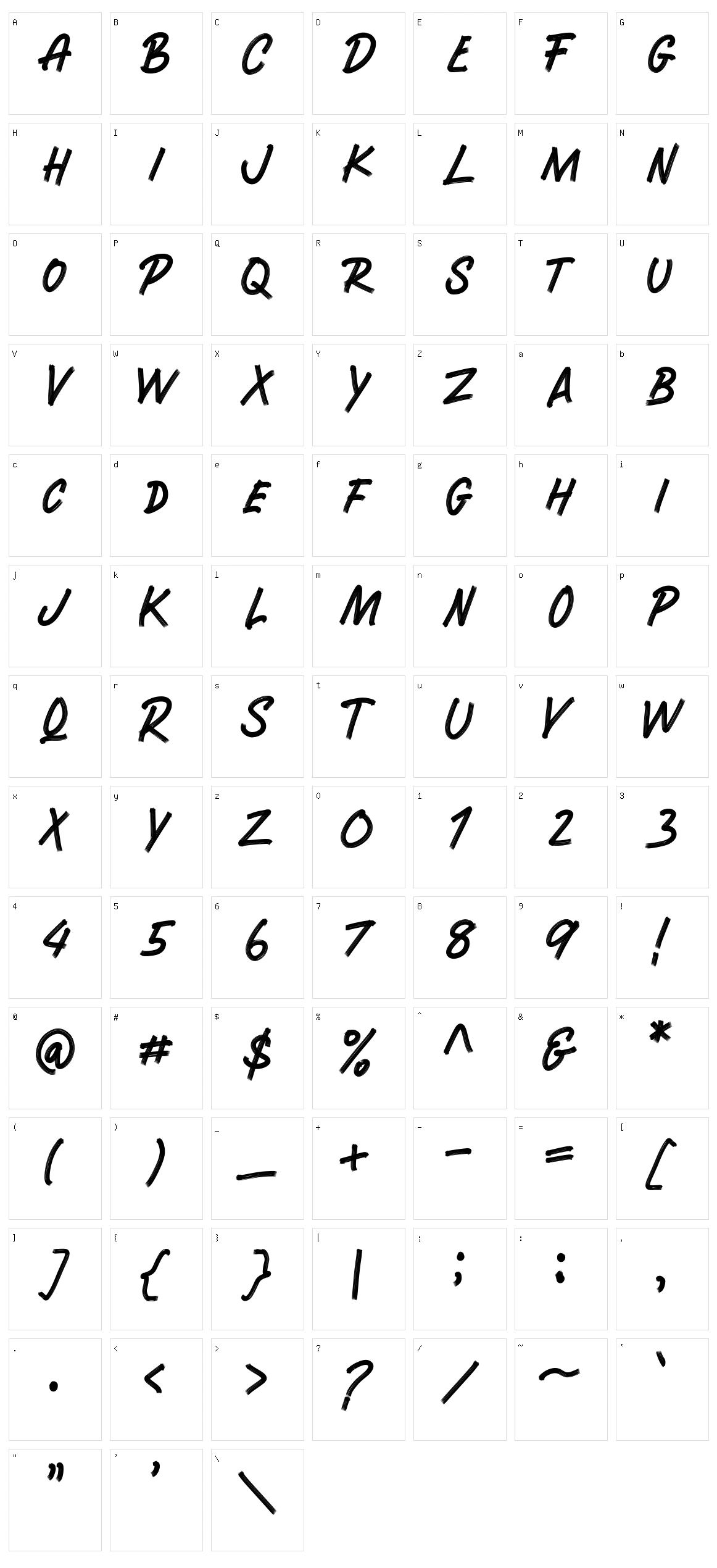 Runway Brush Character Set