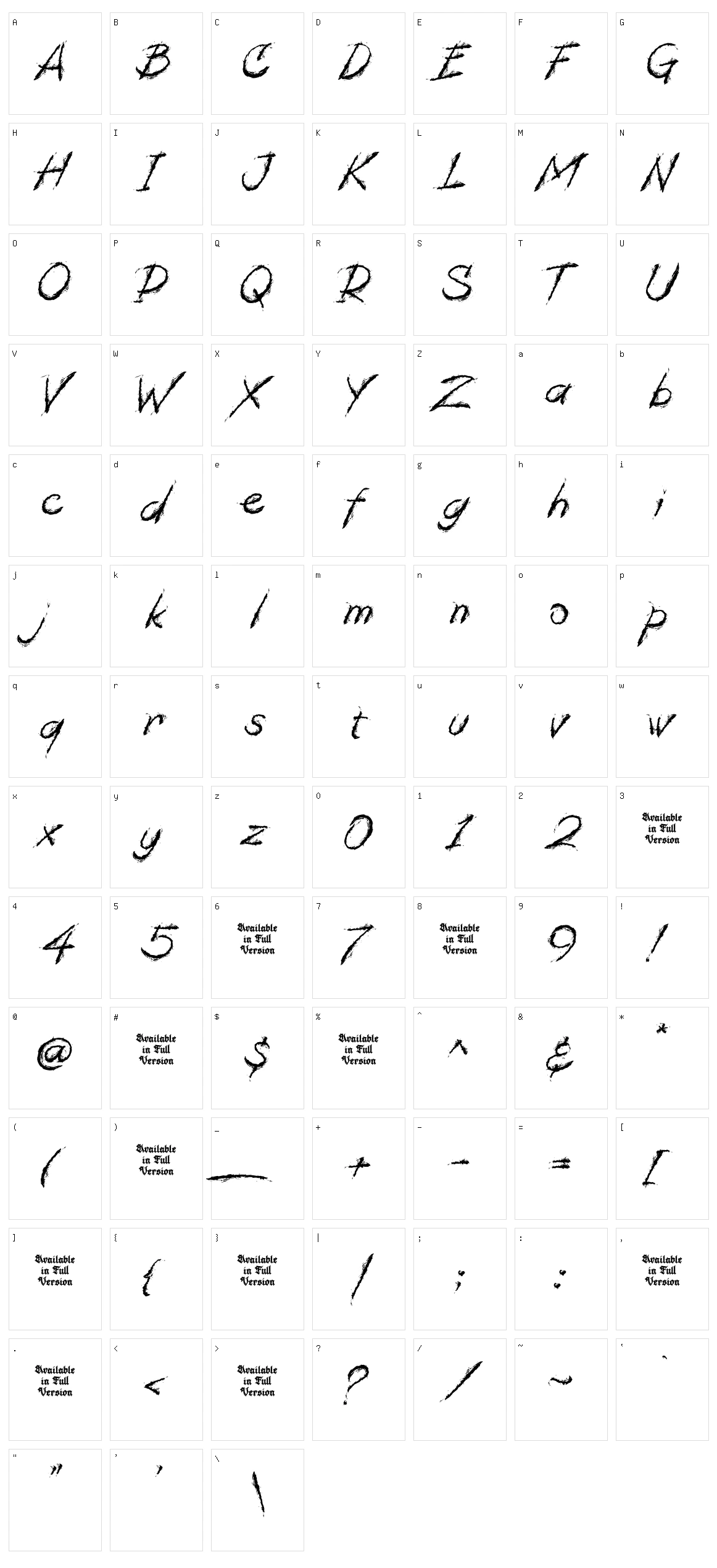 Dread Endings Character Set