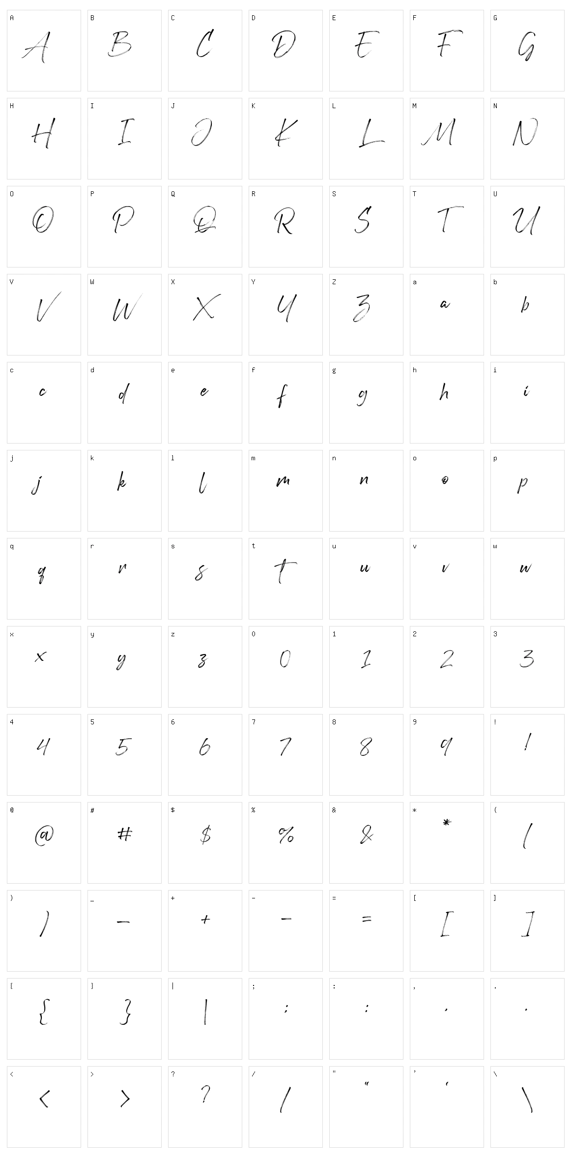 Carliman Character Set