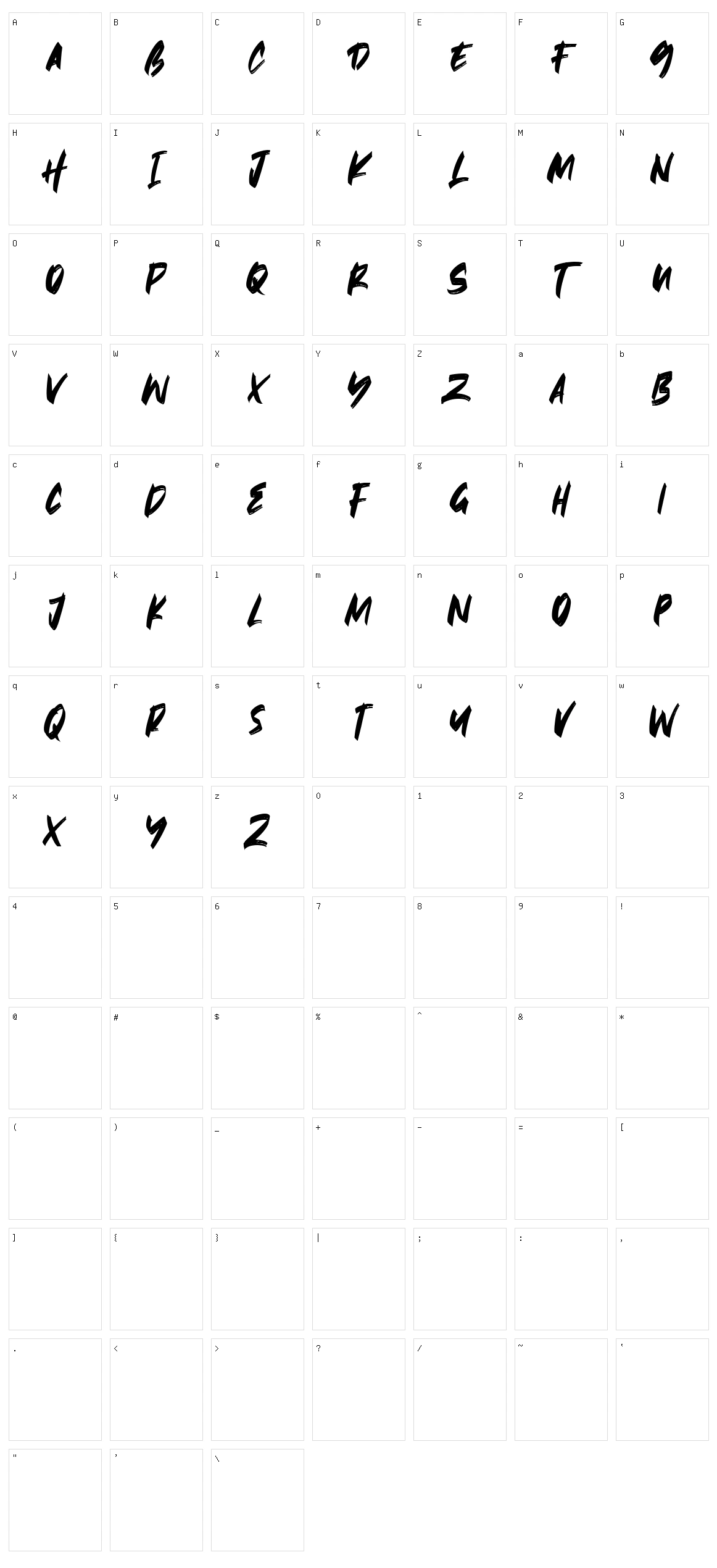 Hawkeyes Character Set