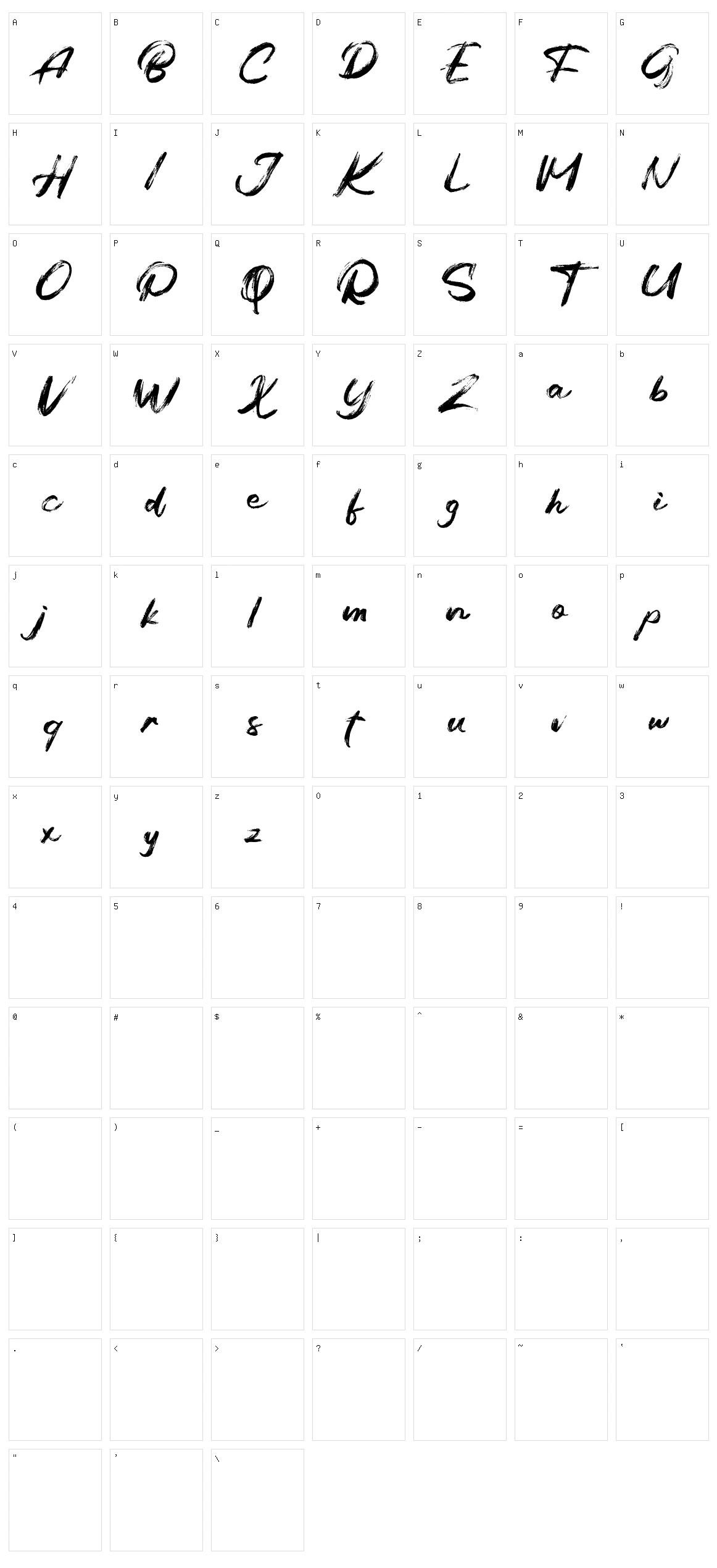 Balges Character Set