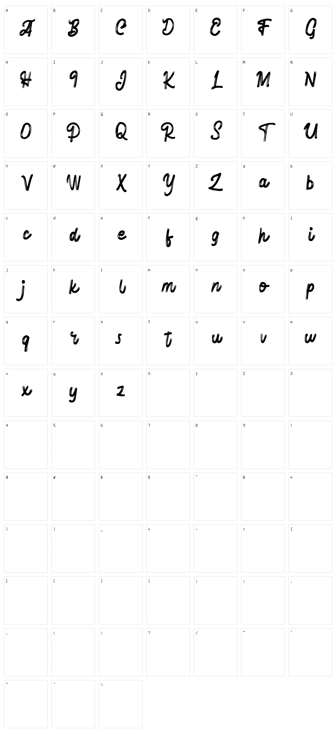 Hafela Character Set