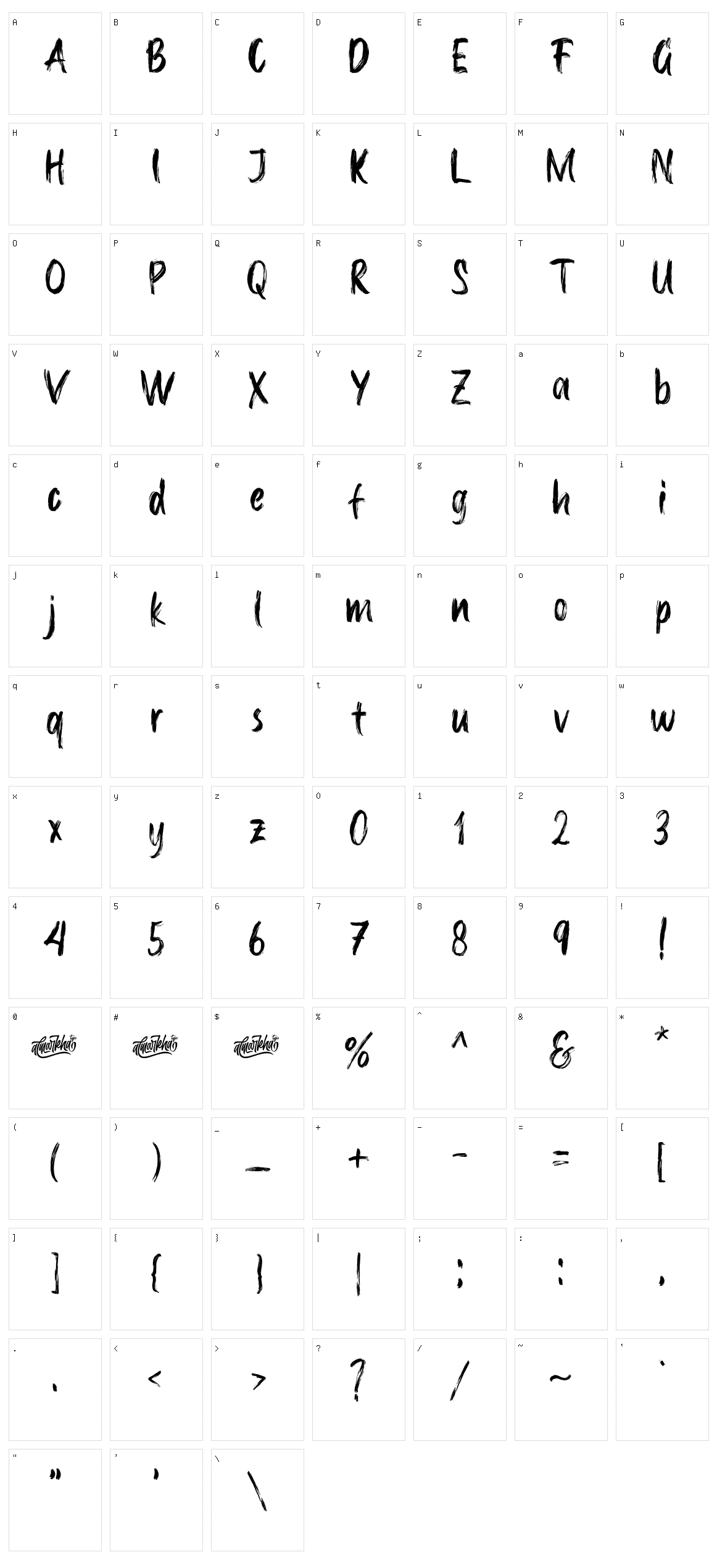 The Heista Killer Character Set