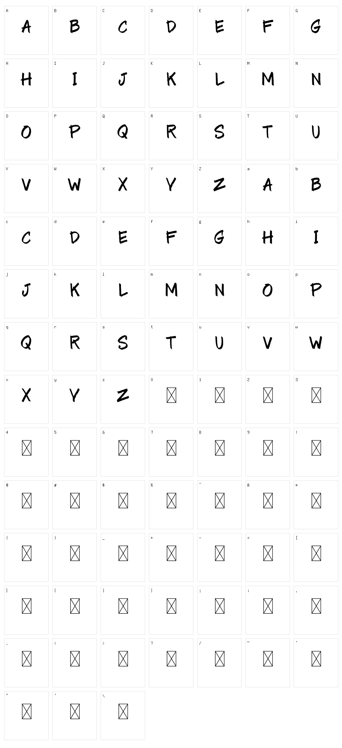 Noise Character Set