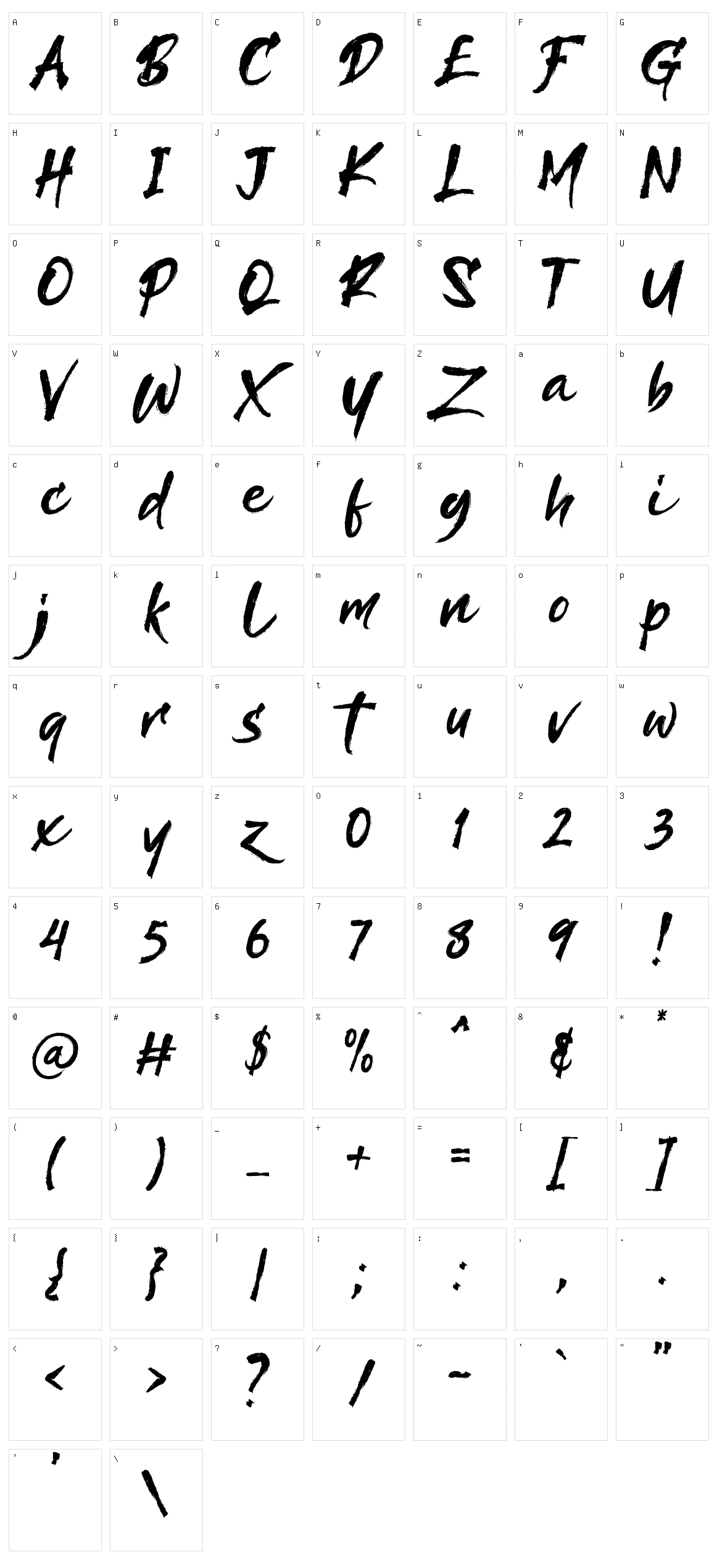 Kaishou Character Set