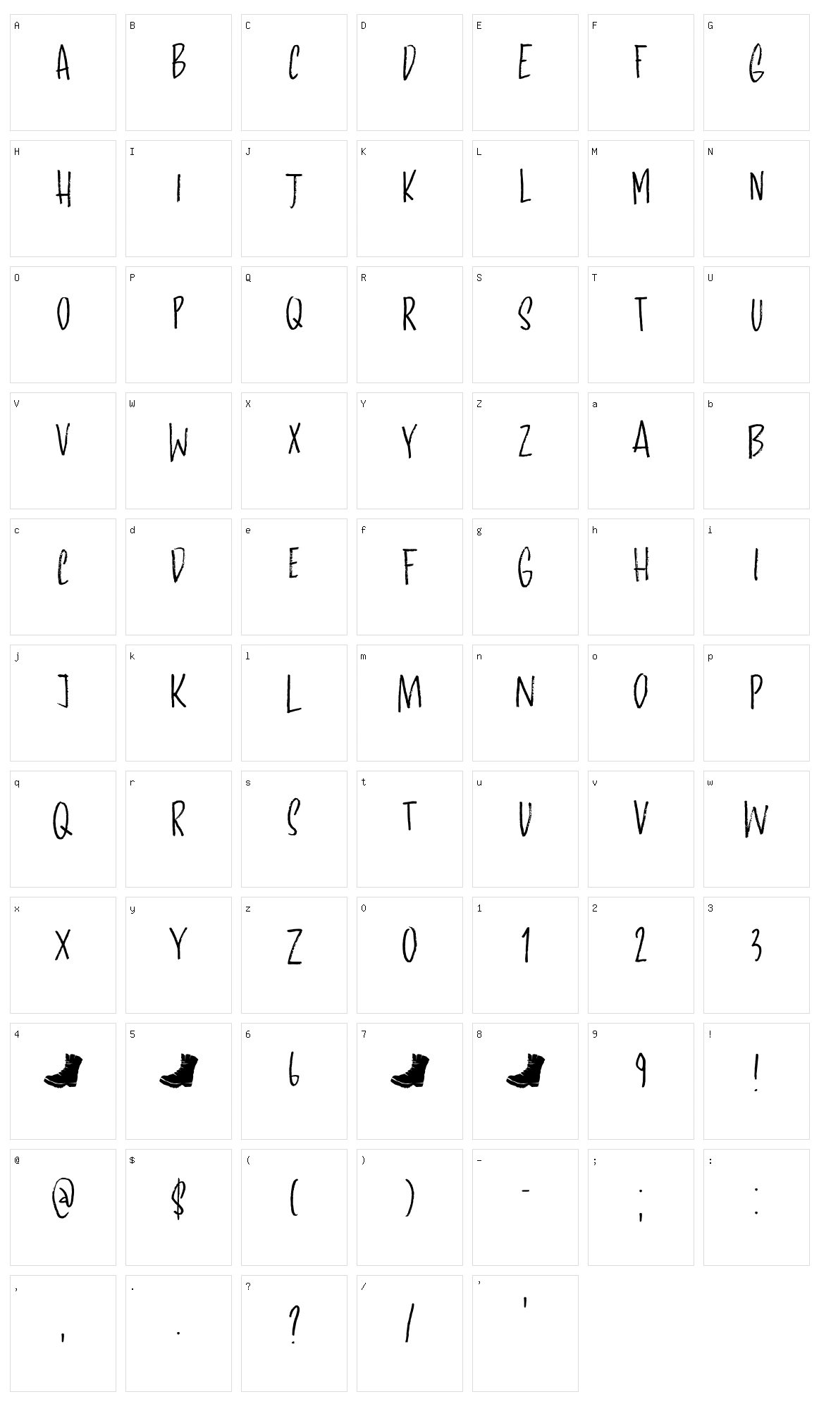 Gritstomper Character Set