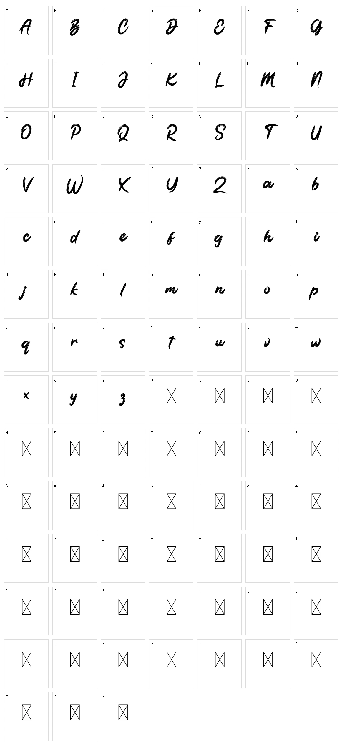 The Brodolly Character Set