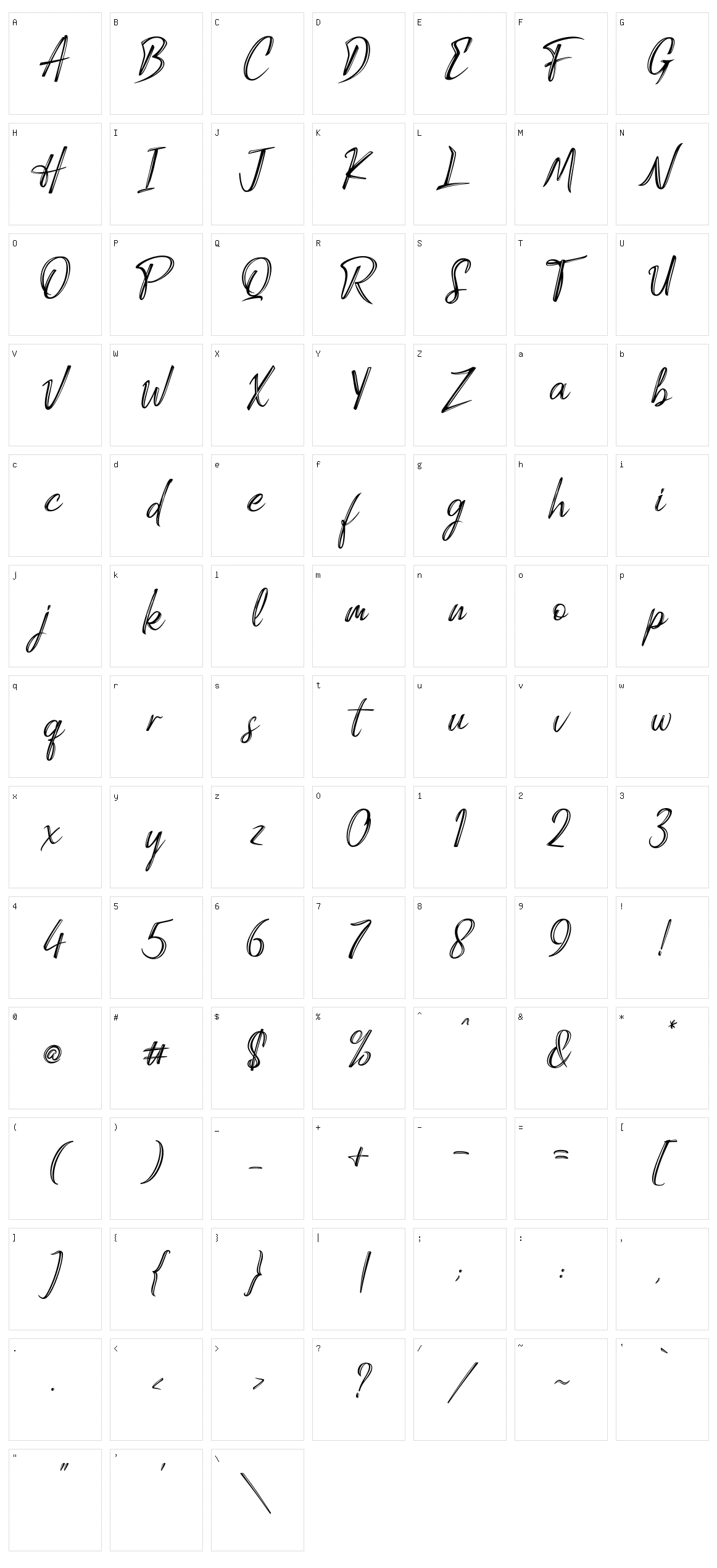 Candy Qelling Character Set