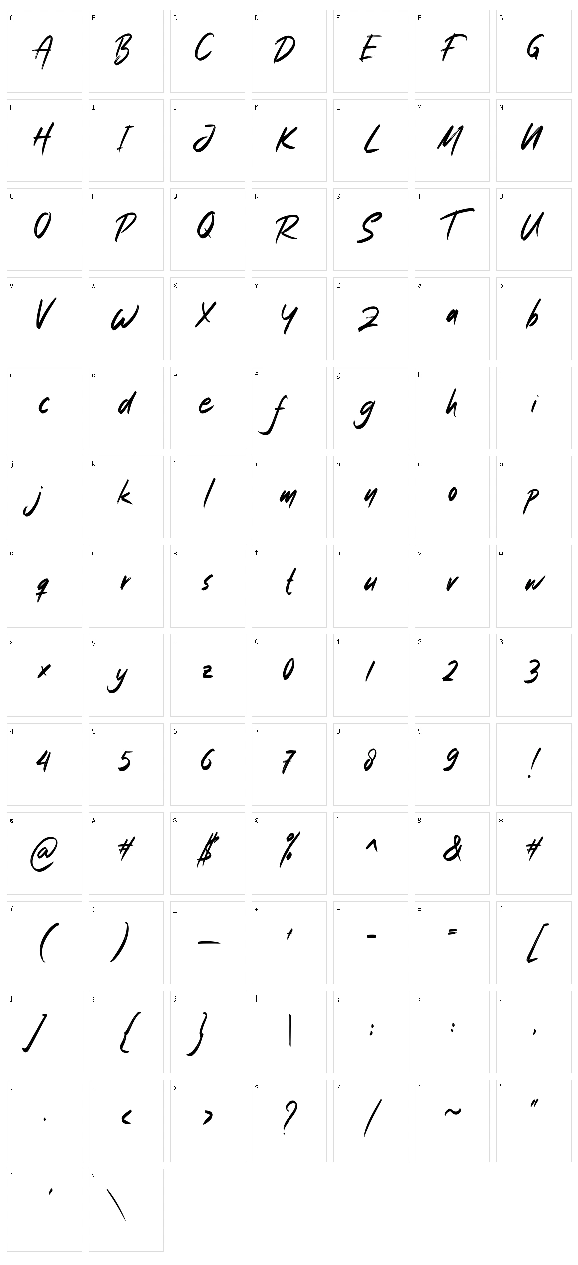 Bright Lantern Character Set