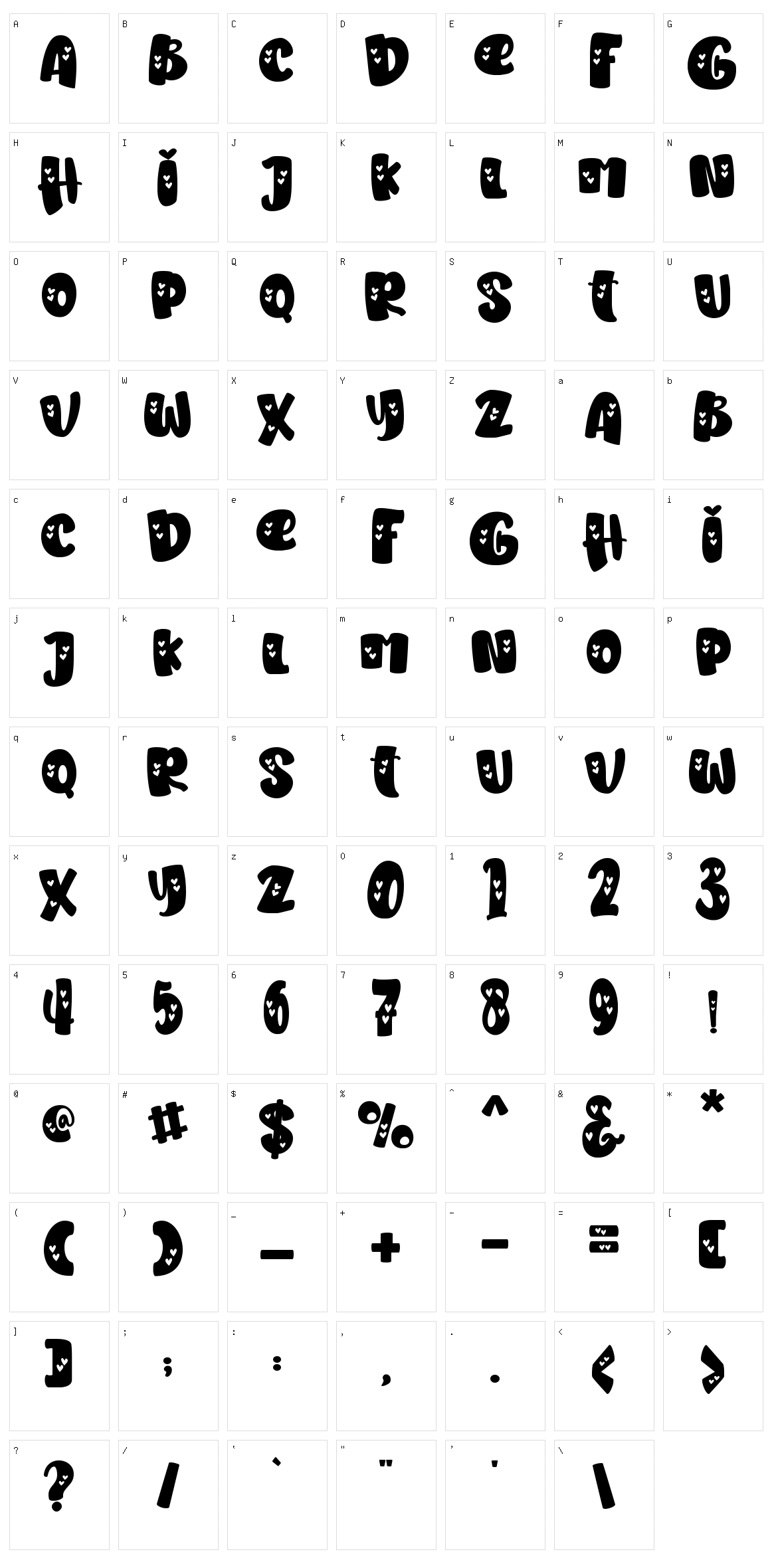 Vallena Character Set