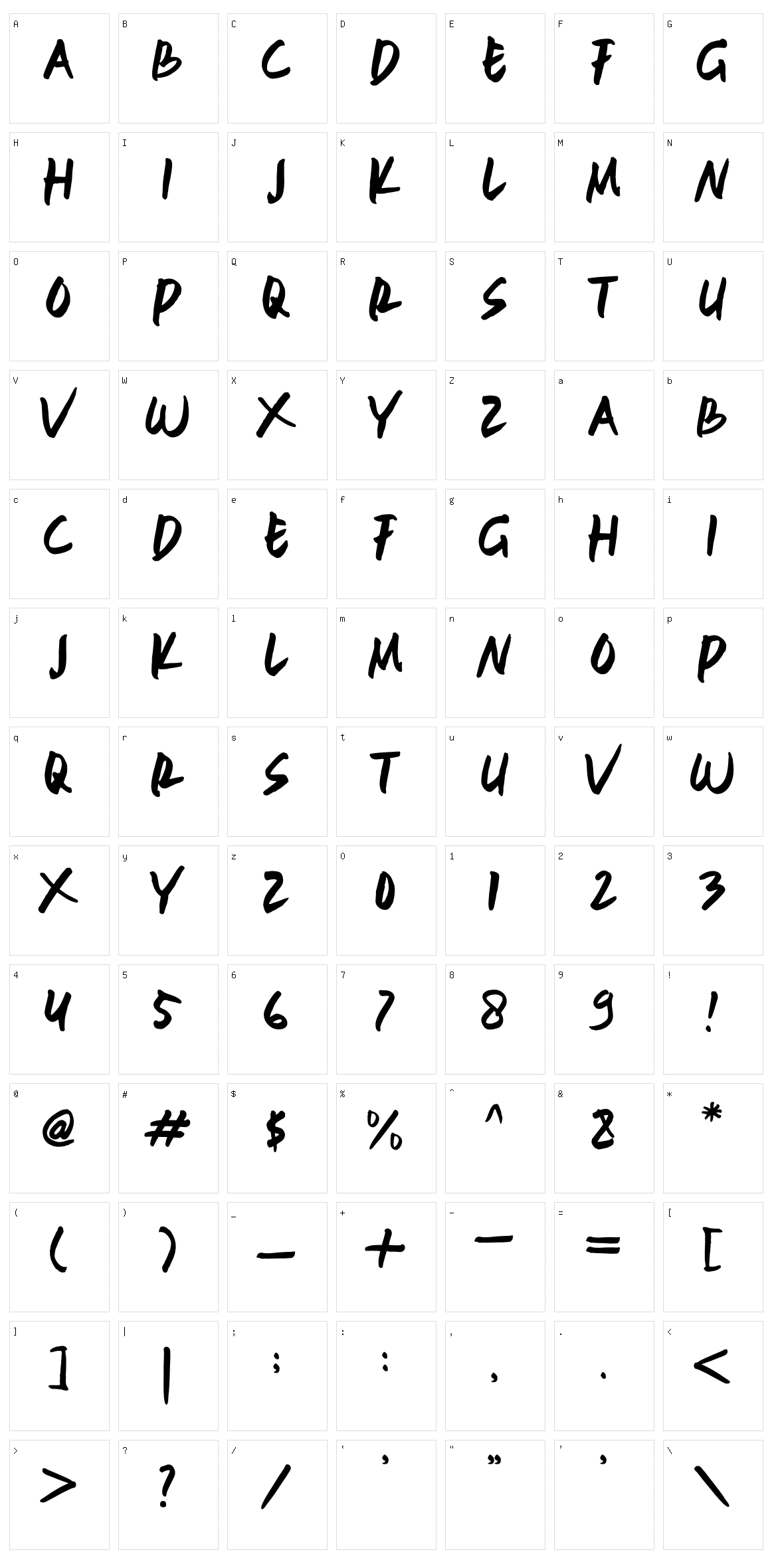 Aloska Character Set