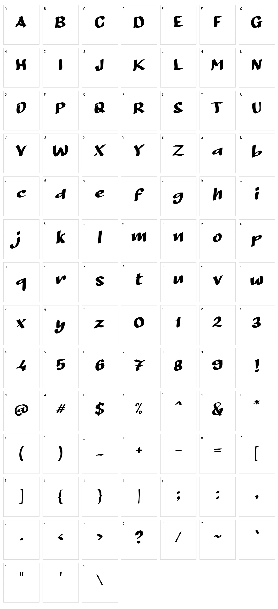 B Balik Awan Character Set
