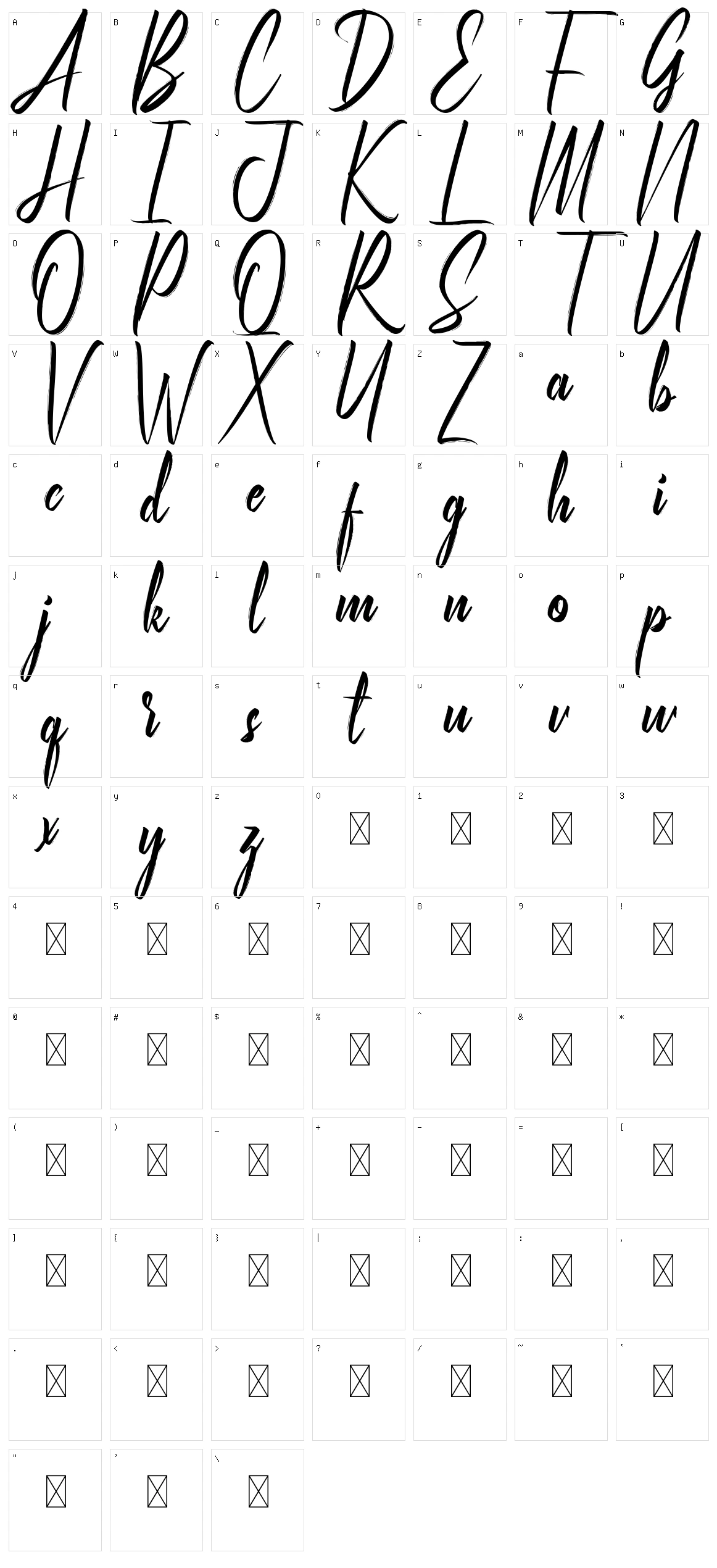 Glossariest Character Set