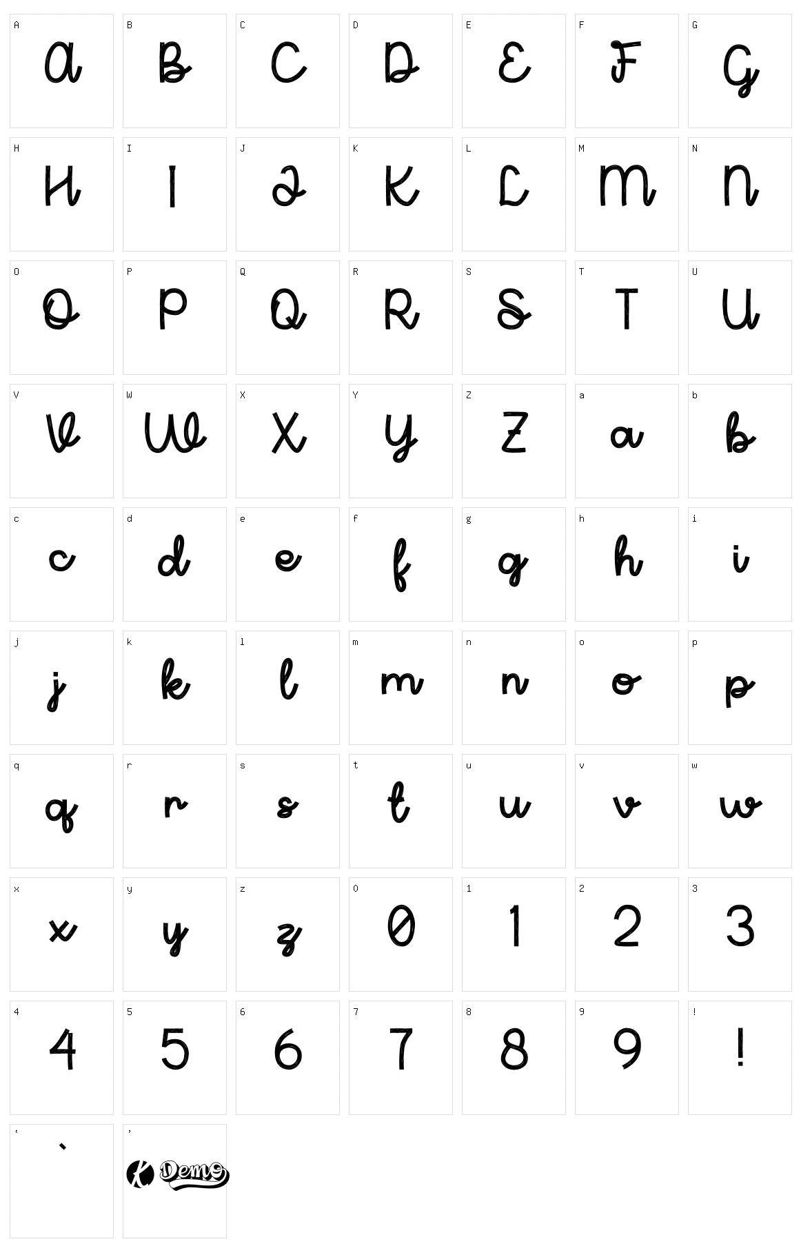 Alpukato Character Set