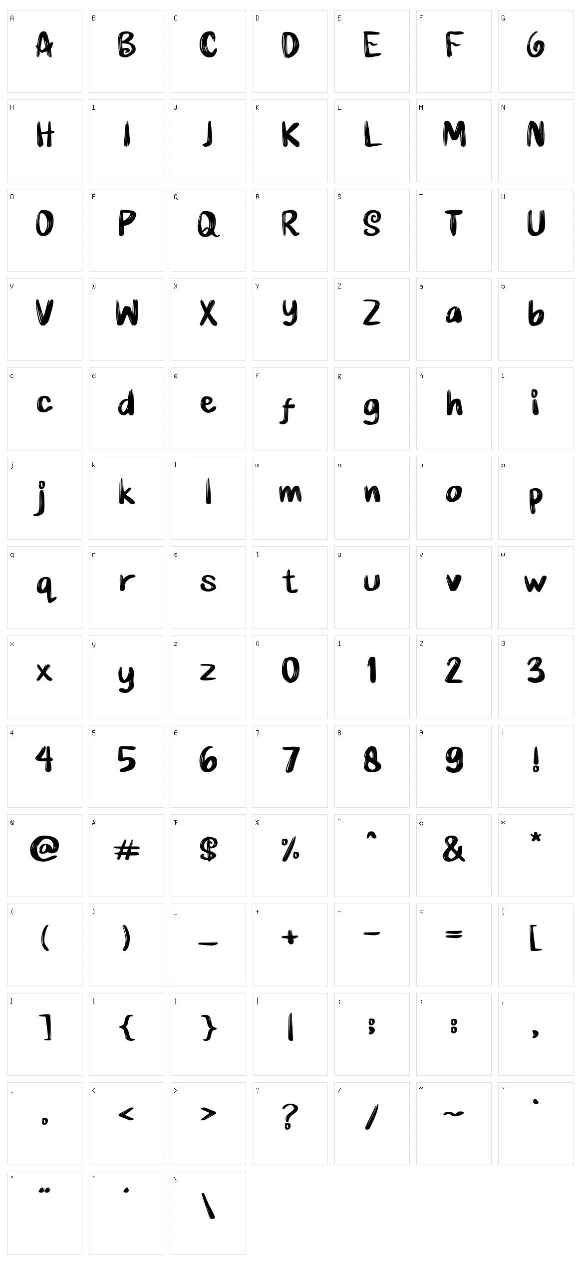 Hairambe Character Set