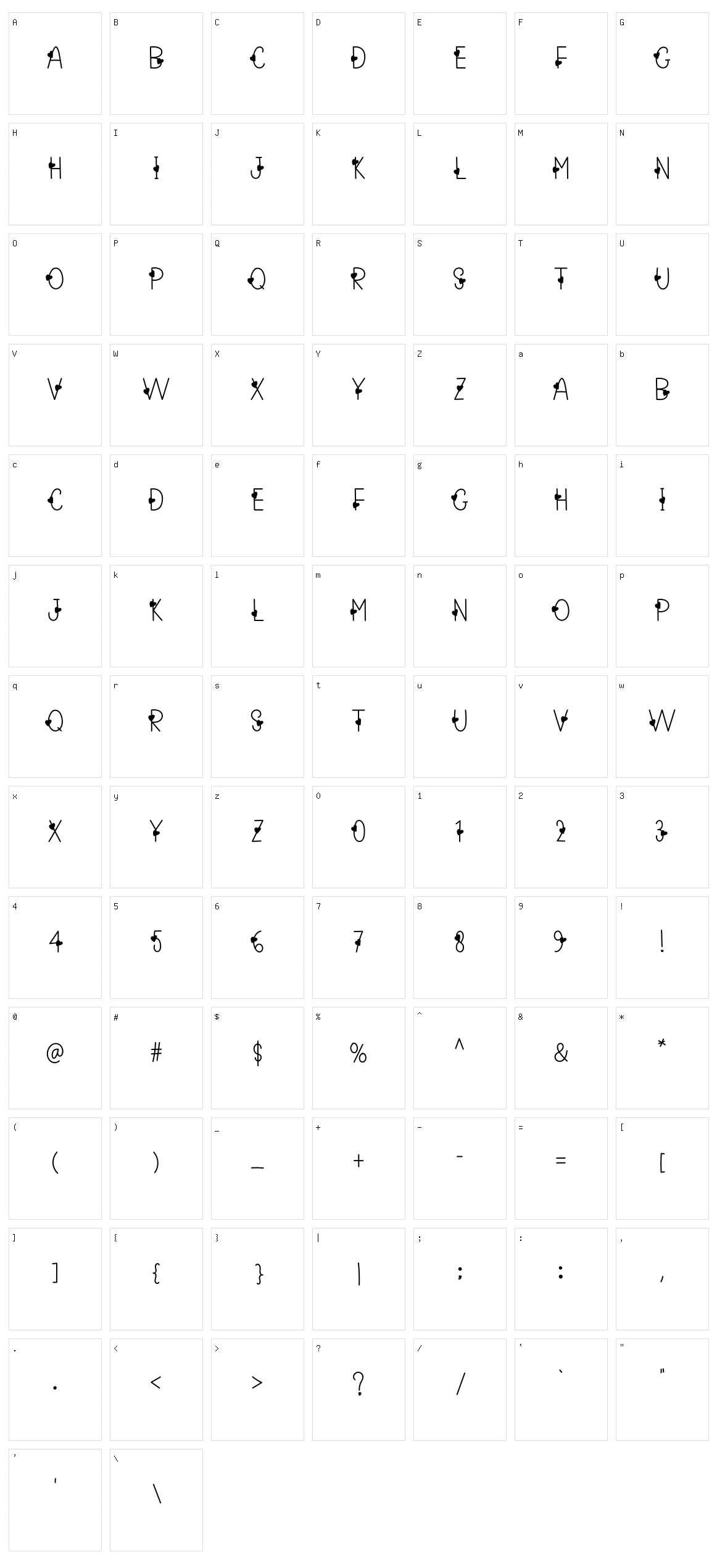 Love You Character Set