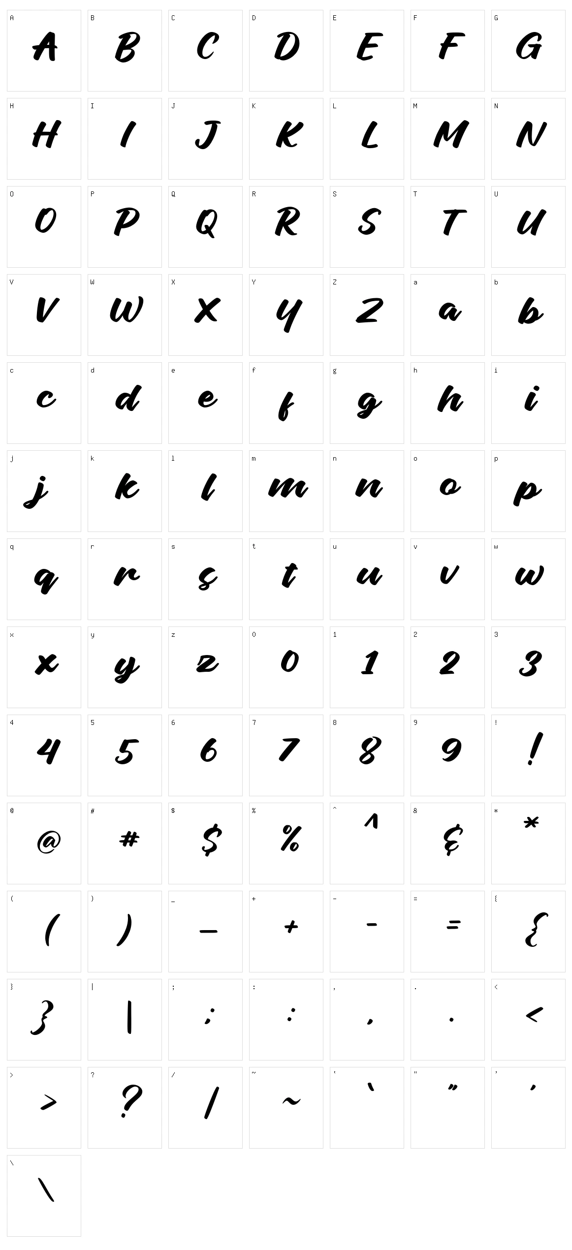 Nayaga Character Set