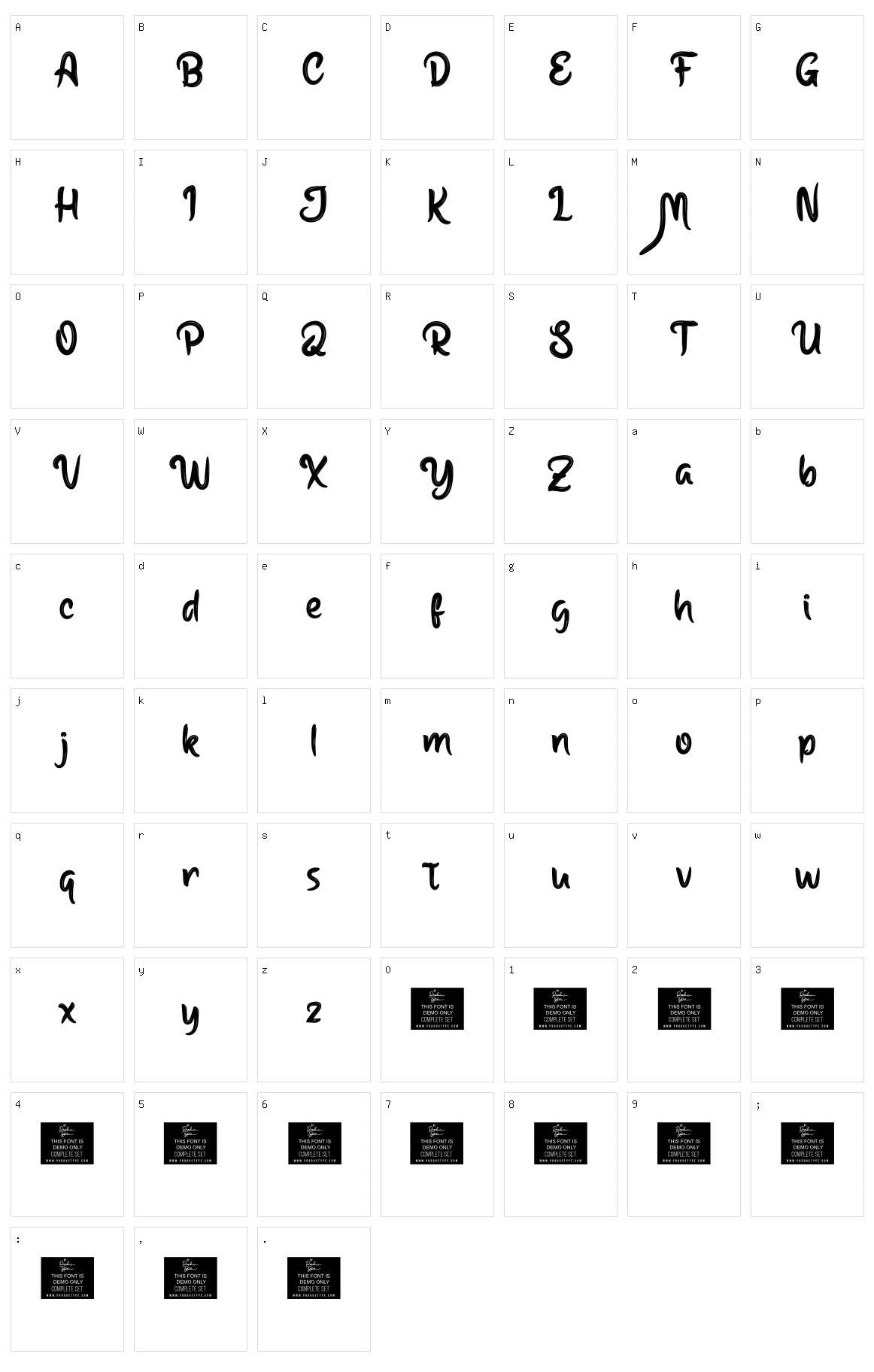 Manful Character Set