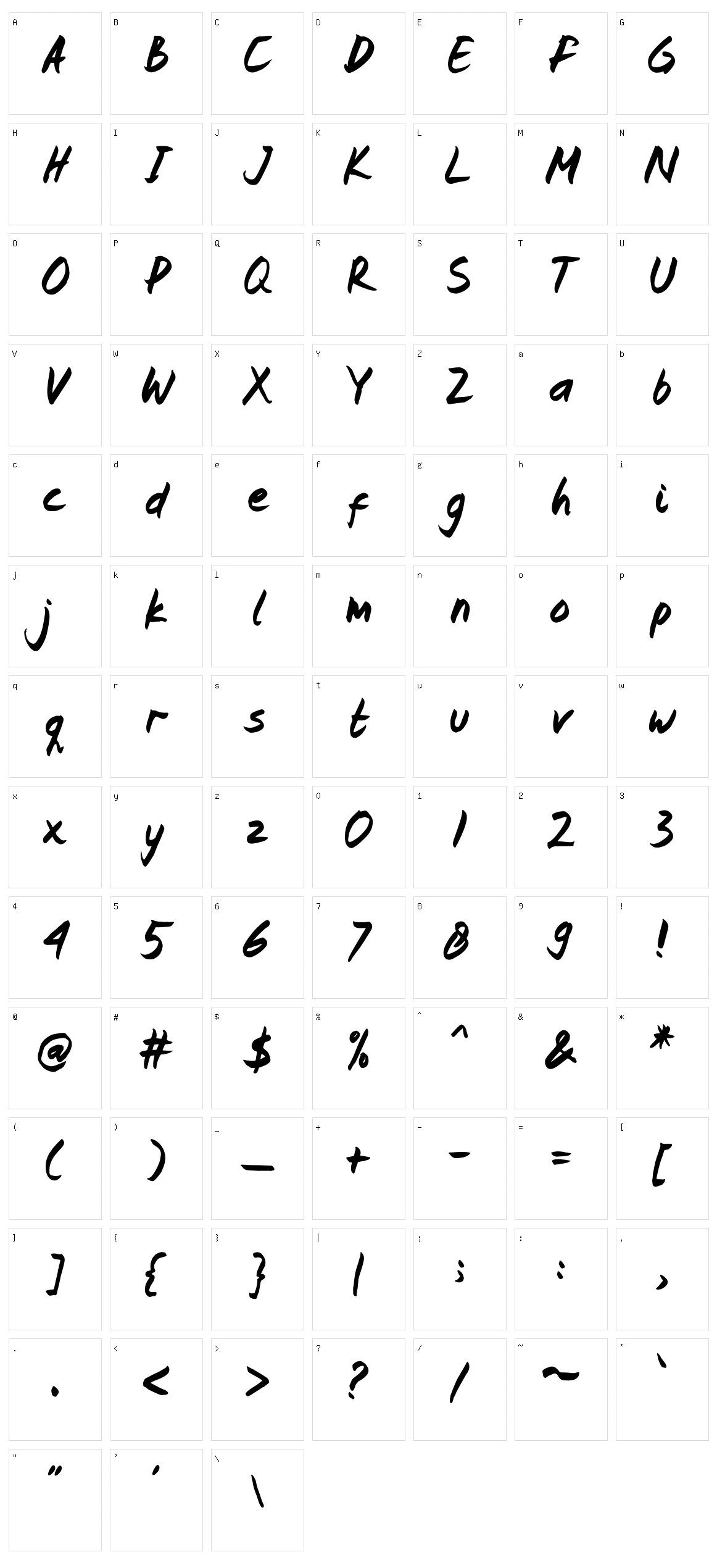 Frederick Greatong Character Set