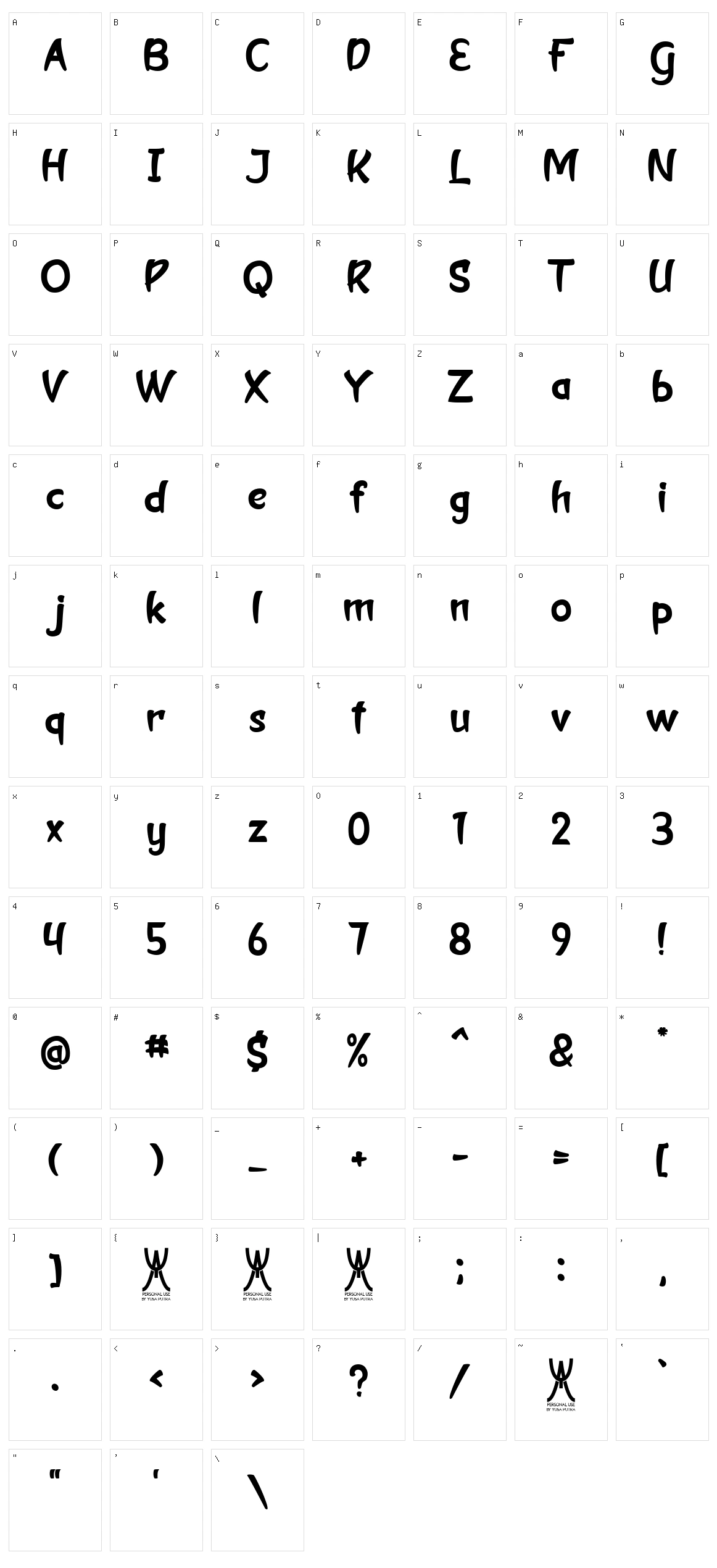 Lindgolver Character Set