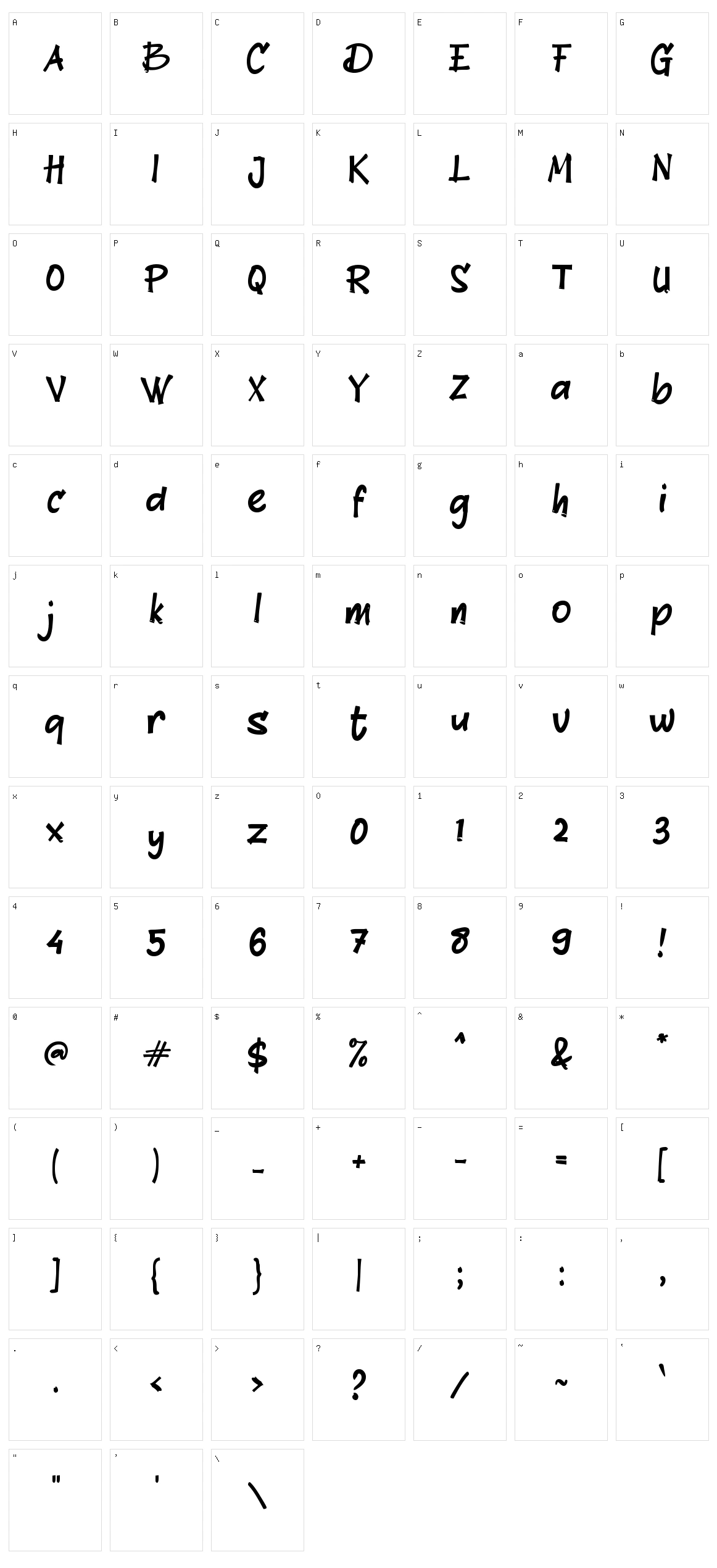 B Bawa Kipas Character Set